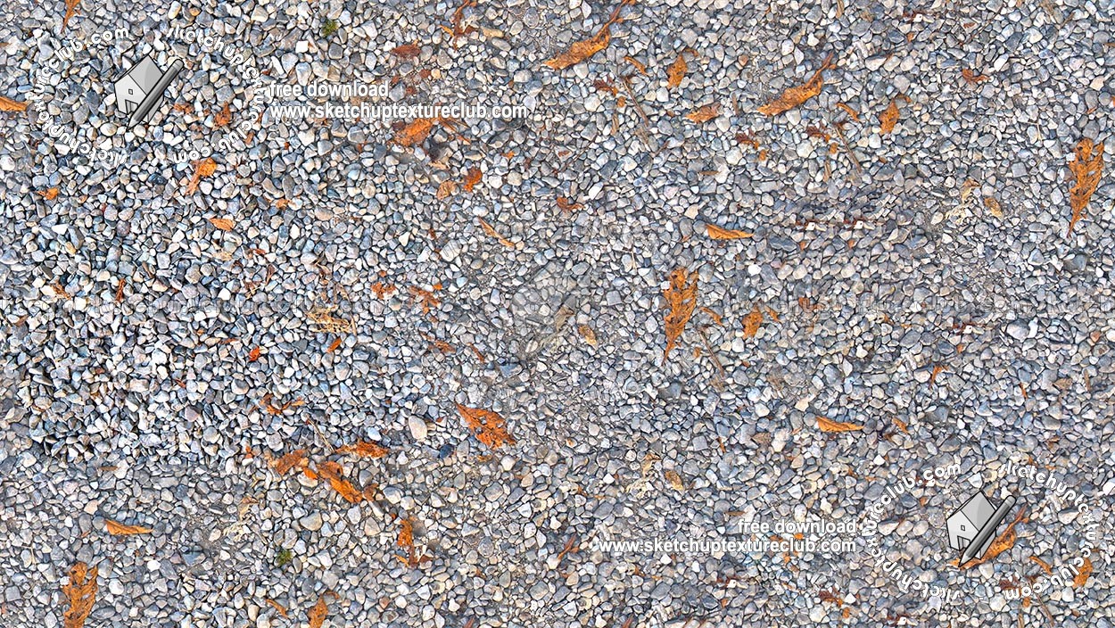 Textures   -   NATURE ELEMENTS   -   GRAVEL & PEBBLES  - Gravel with leaves texture seamless 18229 (seamless)