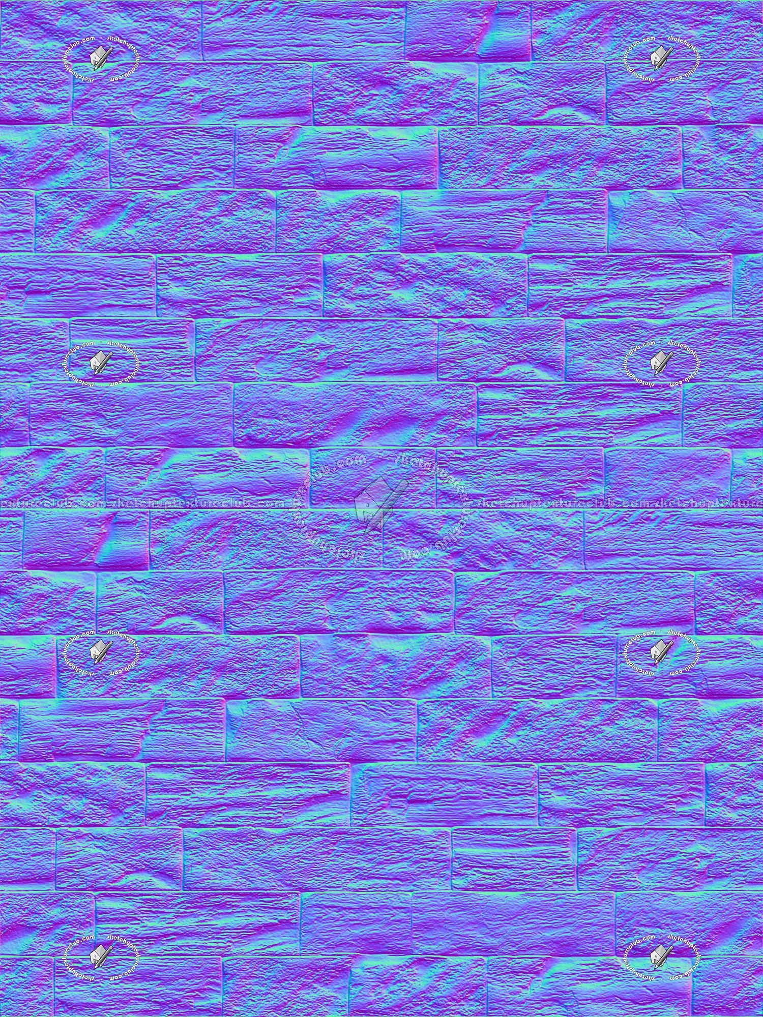 Textures   -   ARCHITECTURE   -   STONES WALLS   -   Claddings stone   -   Interior  - Internal wall cladding stone texture seamless 21193 - Normal