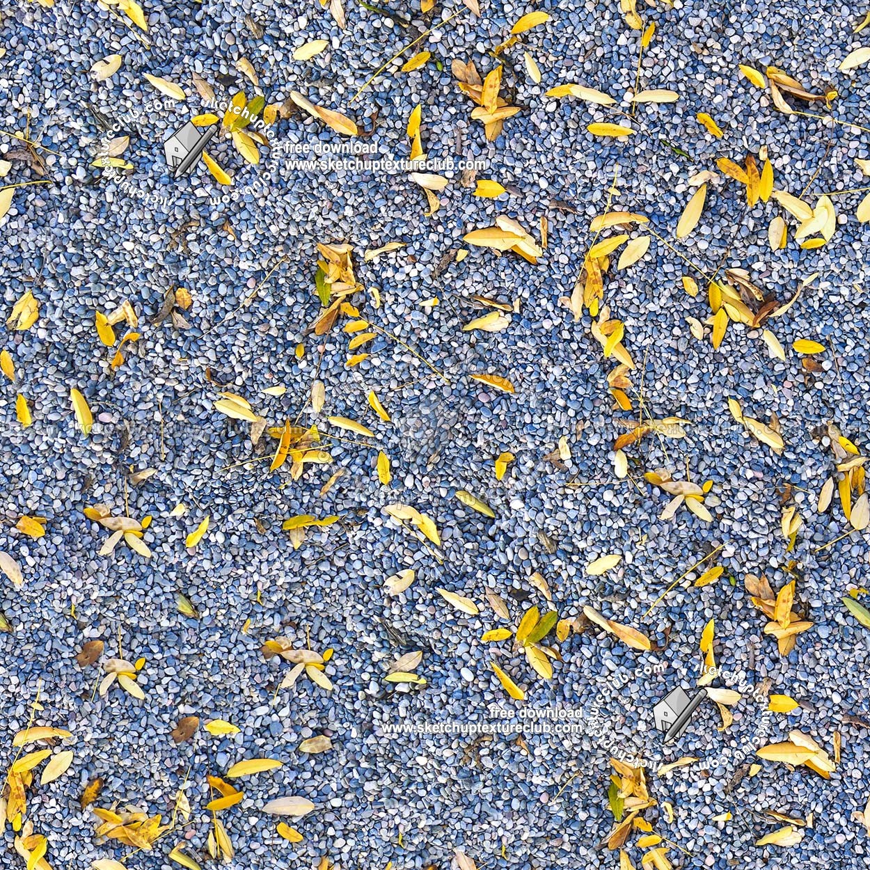 Textures   -   NATURE ELEMENTS   -   GRAVEL & PEBBLES  - Gravel with leaves dead texture seamless 19527 (seamless)