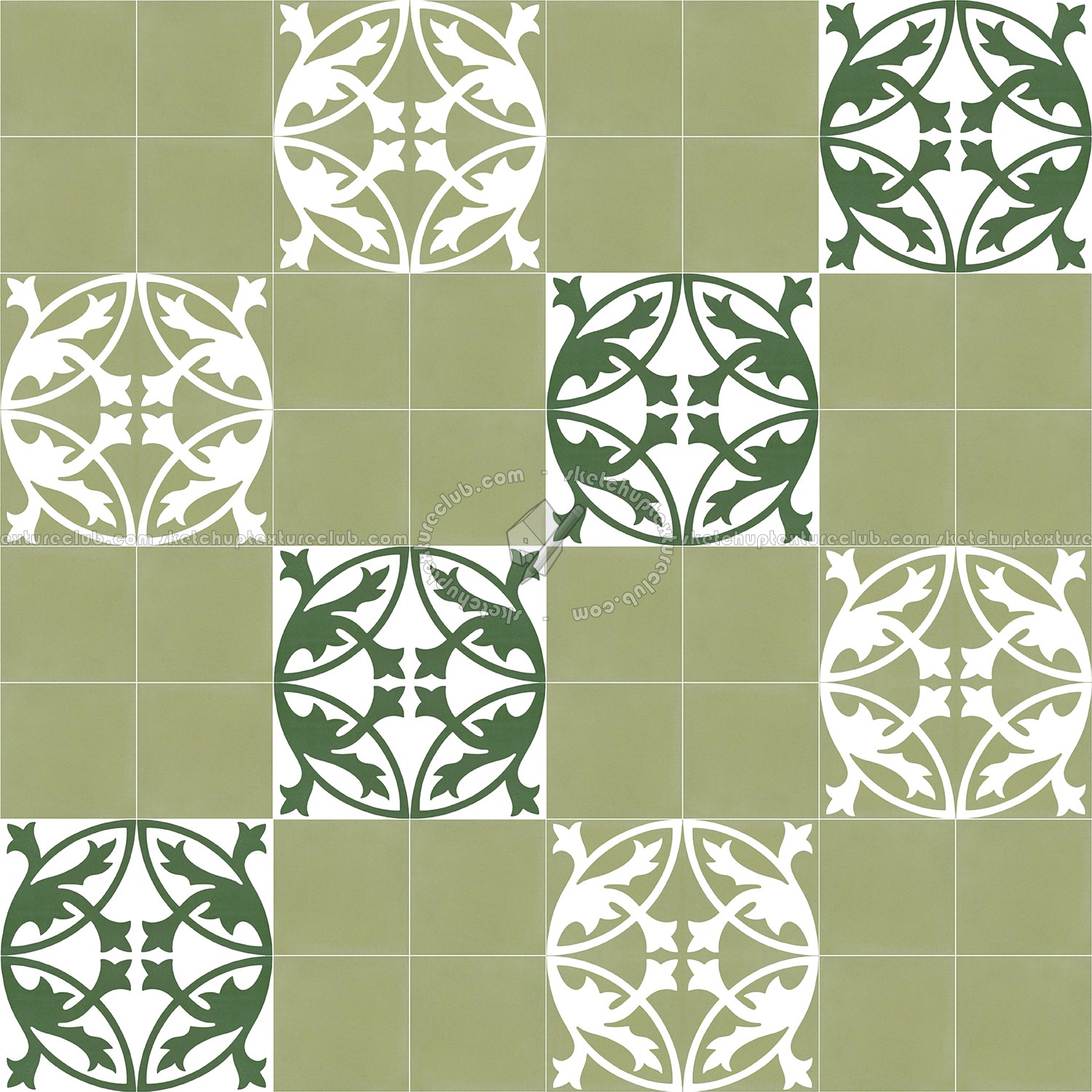 Textures   -   ARCHITECTURE   -   TILES INTERIOR   -   Cement - Encaustic   -   Encaustic  - Traditional encaustic cement ornate tile texture seamless 13558 (seamless)
