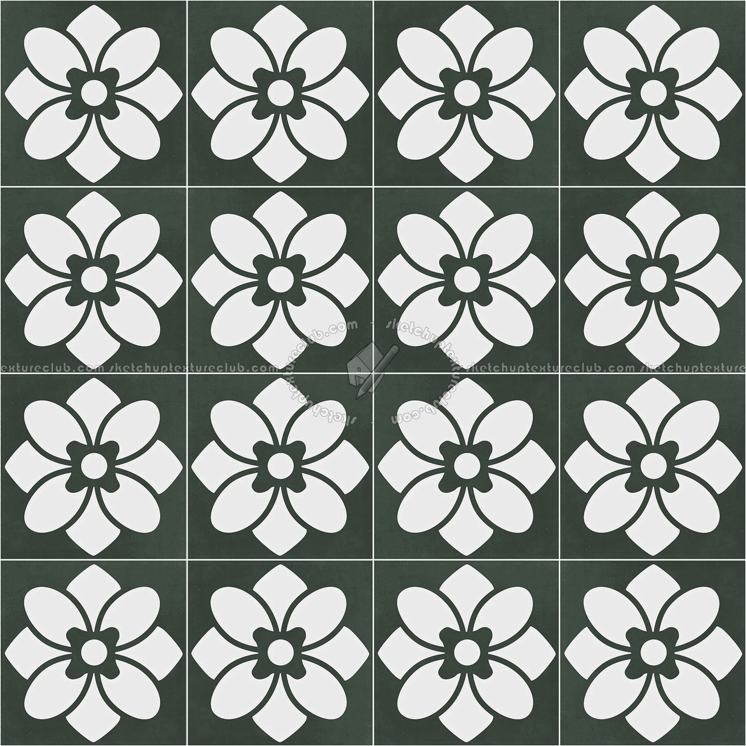 Textures   -   ARCHITECTURE   -   TILES INTERIOR   -   Cement - Encaustic   -   Victorian  - Victorian cement floor tile texture seamless 13781 (seamless)