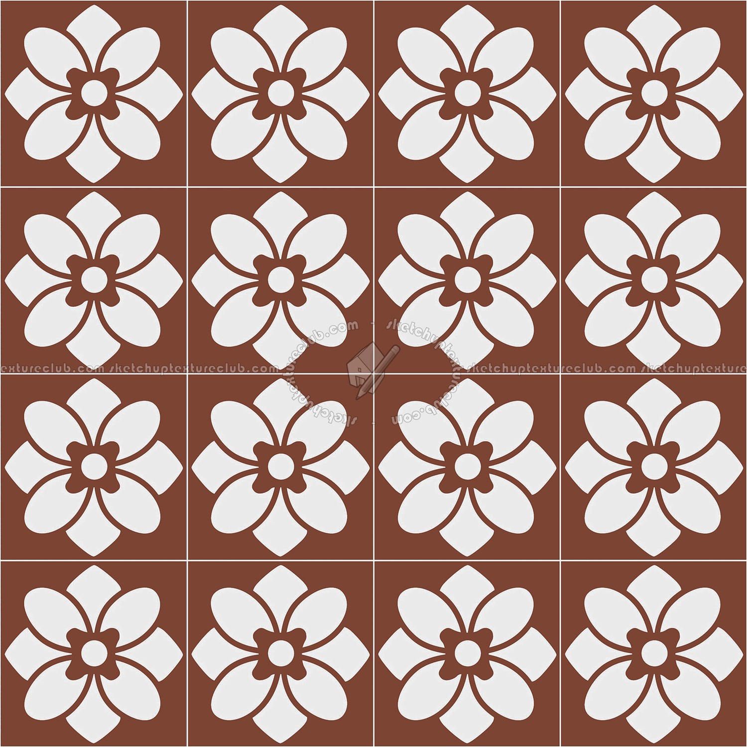 Textures   -   ARCHITECTURE   -   TILES INTERIOR   -   Cement - Encaustic   -   Victorian  - Victorian cement floor tile texture seamless 13782 (seamless)