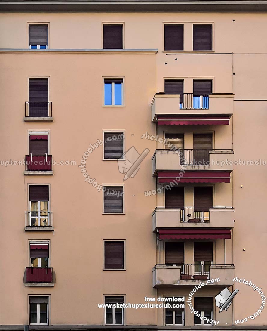 Textures   -   ARCHITECTURE   -   BUILDINGS   -   Residential buildings  - Residential building texture seamless 18187 (seamless)