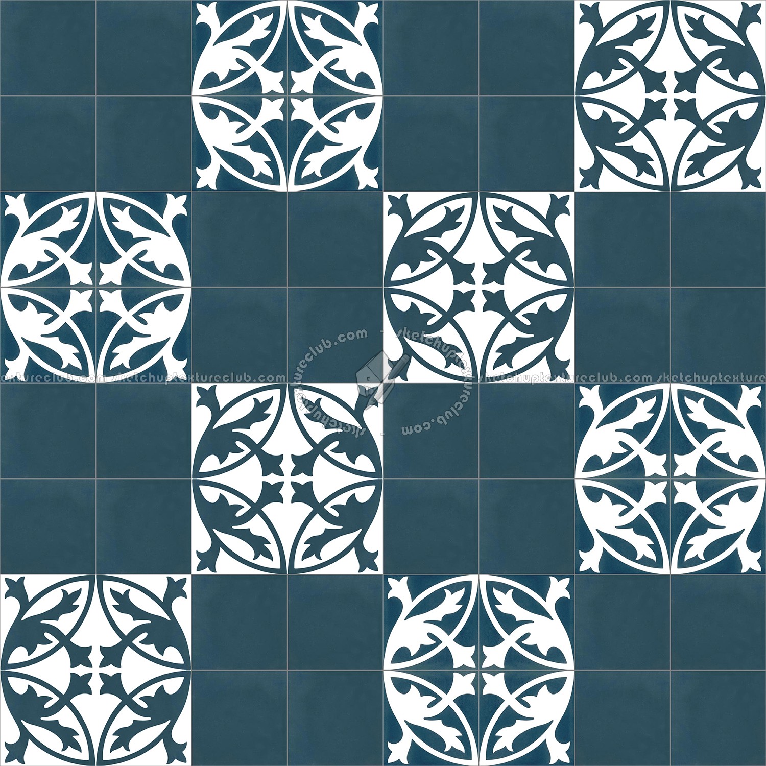 Textures   -   ARCHITECTURE   -   TILES INTERIOR   -   Cement - Encaustic   -   Encaustic  - Traditional encaustic cement ornate tile texture seamless 13567 (seamless)