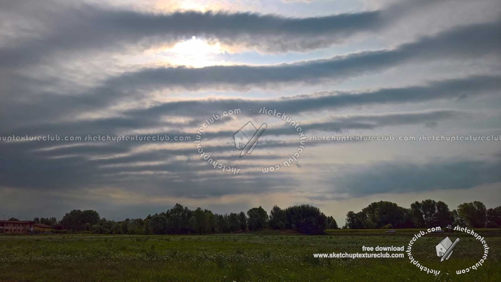 Textures   -   BACKGROUNDS &amp; LANDSCAPES   -   SKY &amp; CLOUDS  - Cloudy sky with rural background 20813