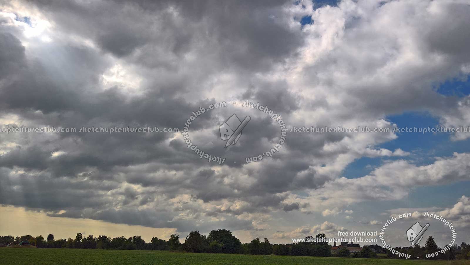 Textures   -   BACKGROUNDS &amp; LANDSCAPES   -   SKY &amp; CLOUDS  - Cloudy sky with rural background 20814