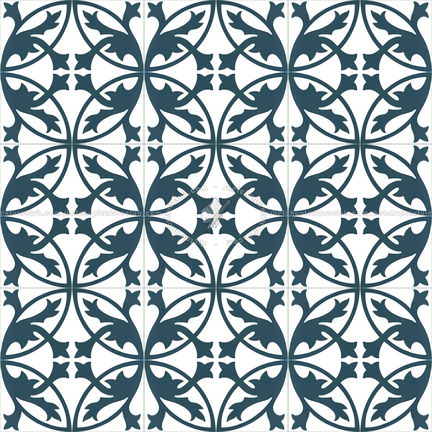 Textures   -   ARCHITECTURE   -   TILES INTERIOR   -   Cement - Encaustic   -   Encaustic  - Traditional encaustic cement ornate tile texture seamless 13570 (seamless)