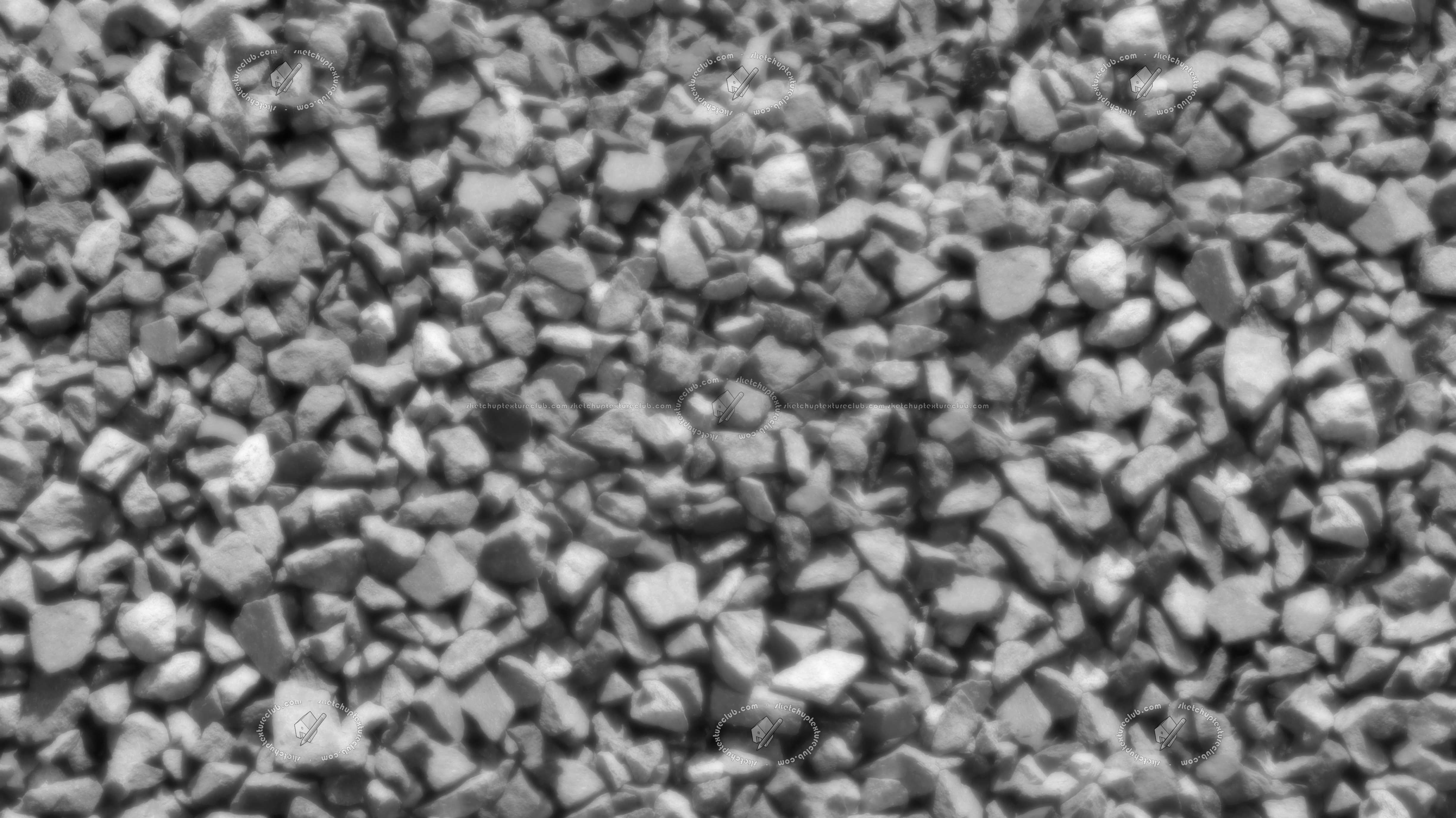 Textures   -   NATURE ELEMENTS   -   GRAVEL &amp; PEBBLES  - Gravel pebbles for rails texture seamless 20791 - Displacement