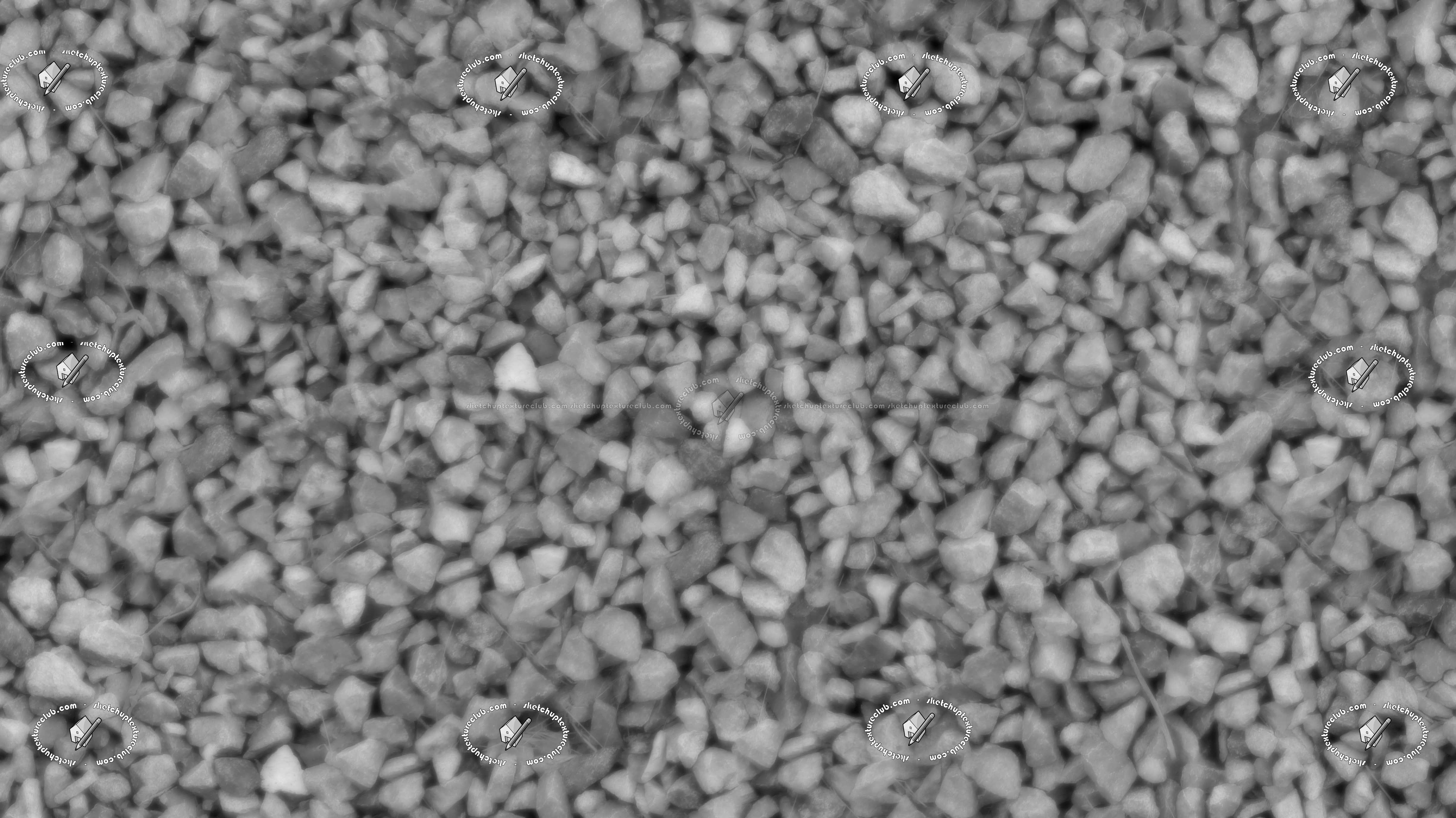 Textures   -   NATURE ELEMENTS   -   GRAVEL &amp; PEBBLES  - Gravel pebbles for rails texture seamless 20792 - Displacement