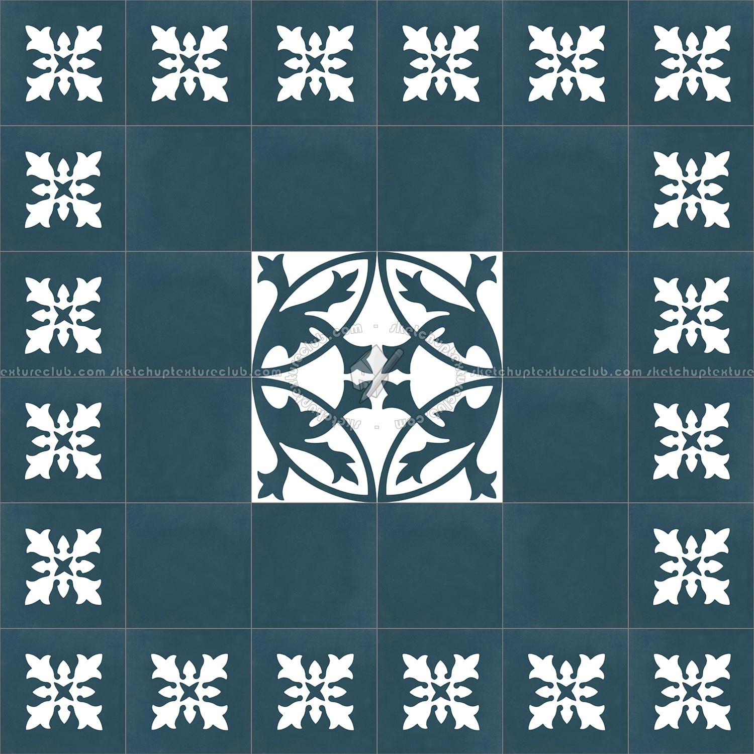 Textures   -   ARCHITECTURE   -   TILES INTERIOR   -   Cement - Encaustic   -   Encaustic  - Traditional encaustic cement ornate tile texture seamless 13577 (seamless)