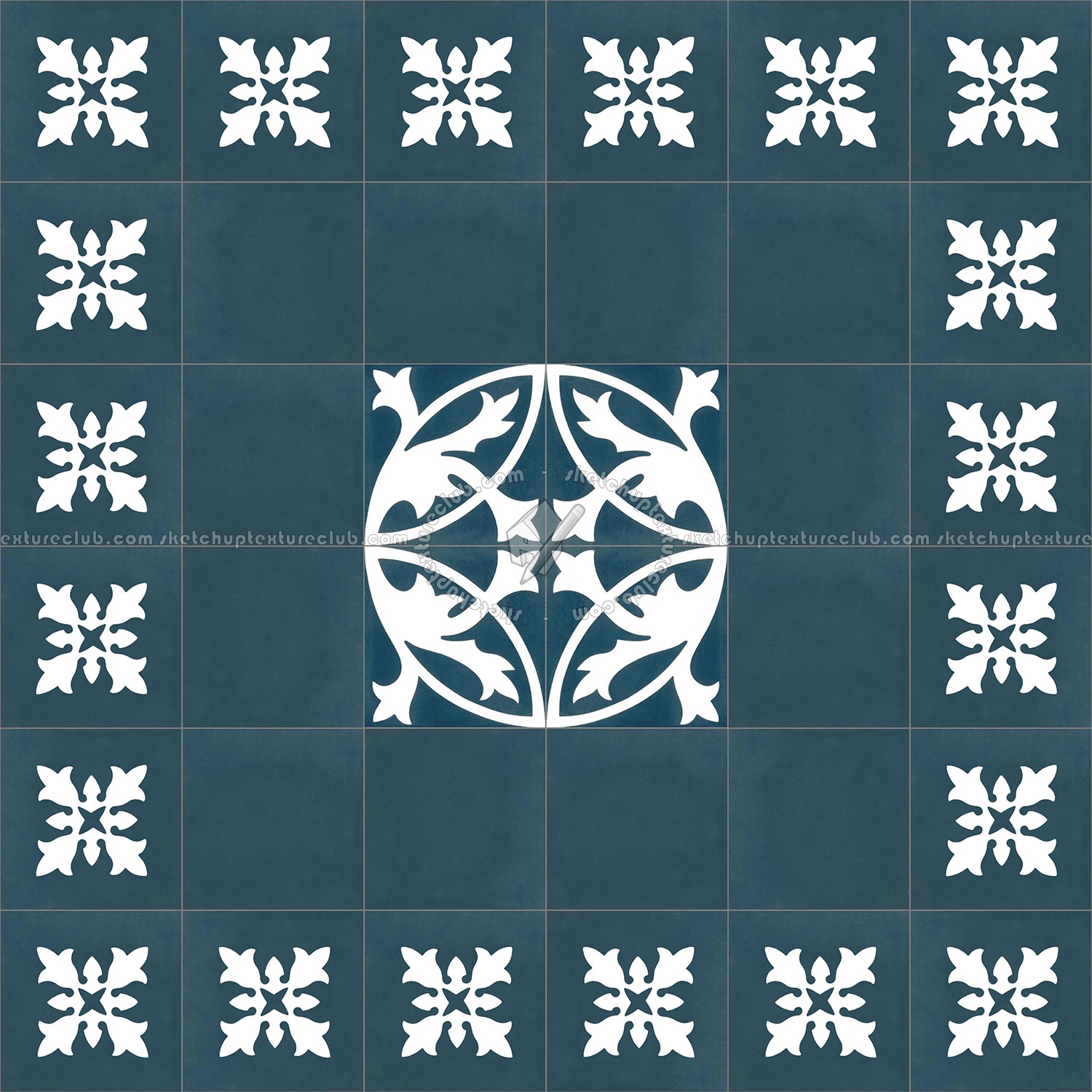 Textures   -   ARCHITECTURE   -   TILES INTERIOR   -   Cement - Encaustic   -   Encaustic  - Traditional encaustic cement ornate tile texture seamless 13579 (seamless)