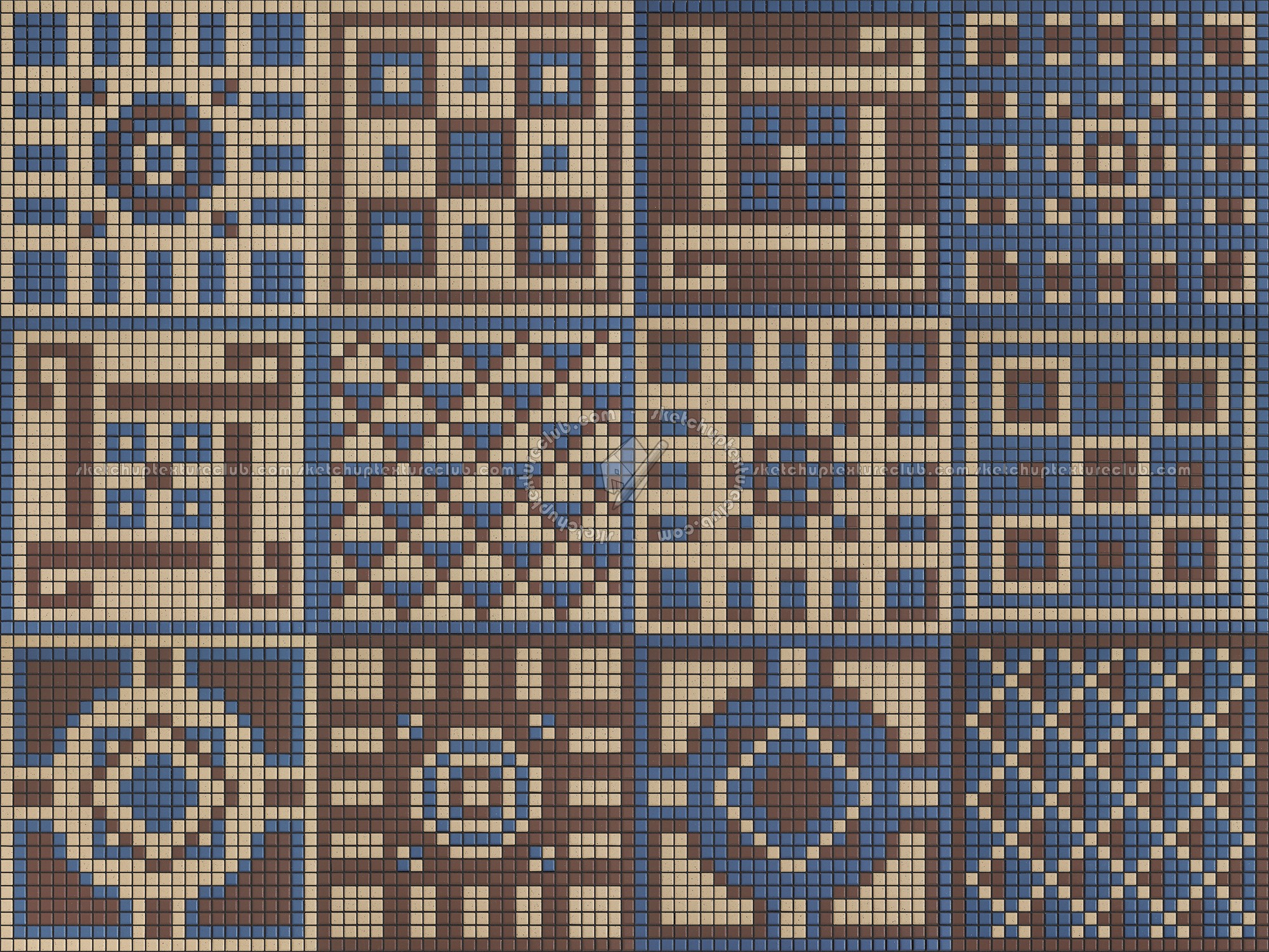 Textures   -   ARCHITECTURE   -   TILES INTERIOR   -   Mosaico   -   Classic format   -   Patterned  - Mosaico cm90x120 patterned tiles texture seamless 15172 (seamless)