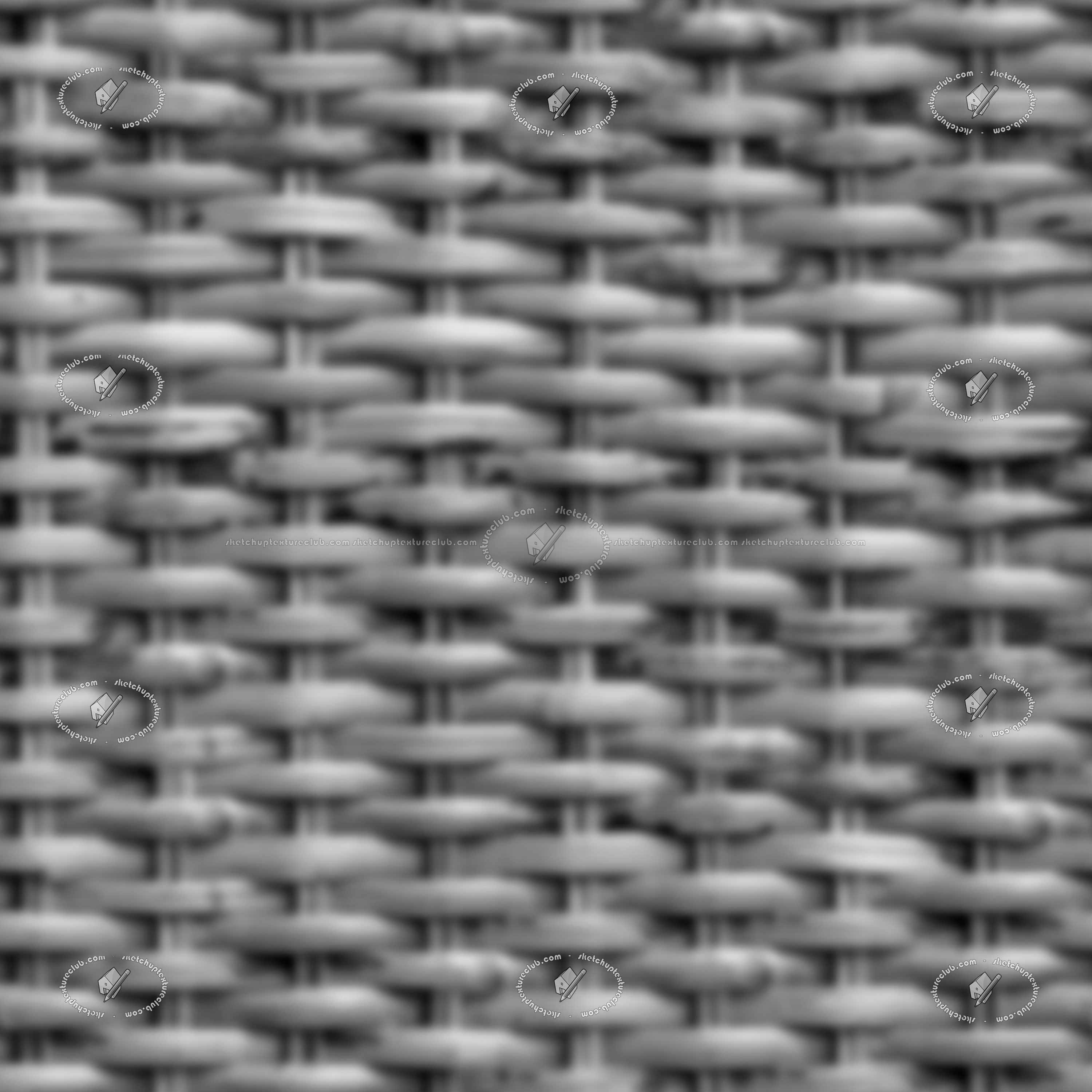 Textures   -   NATURE ELEMENTS   -   RATTAN &amp; WICKER  - Rattan texture seamless 21277 - Displacement