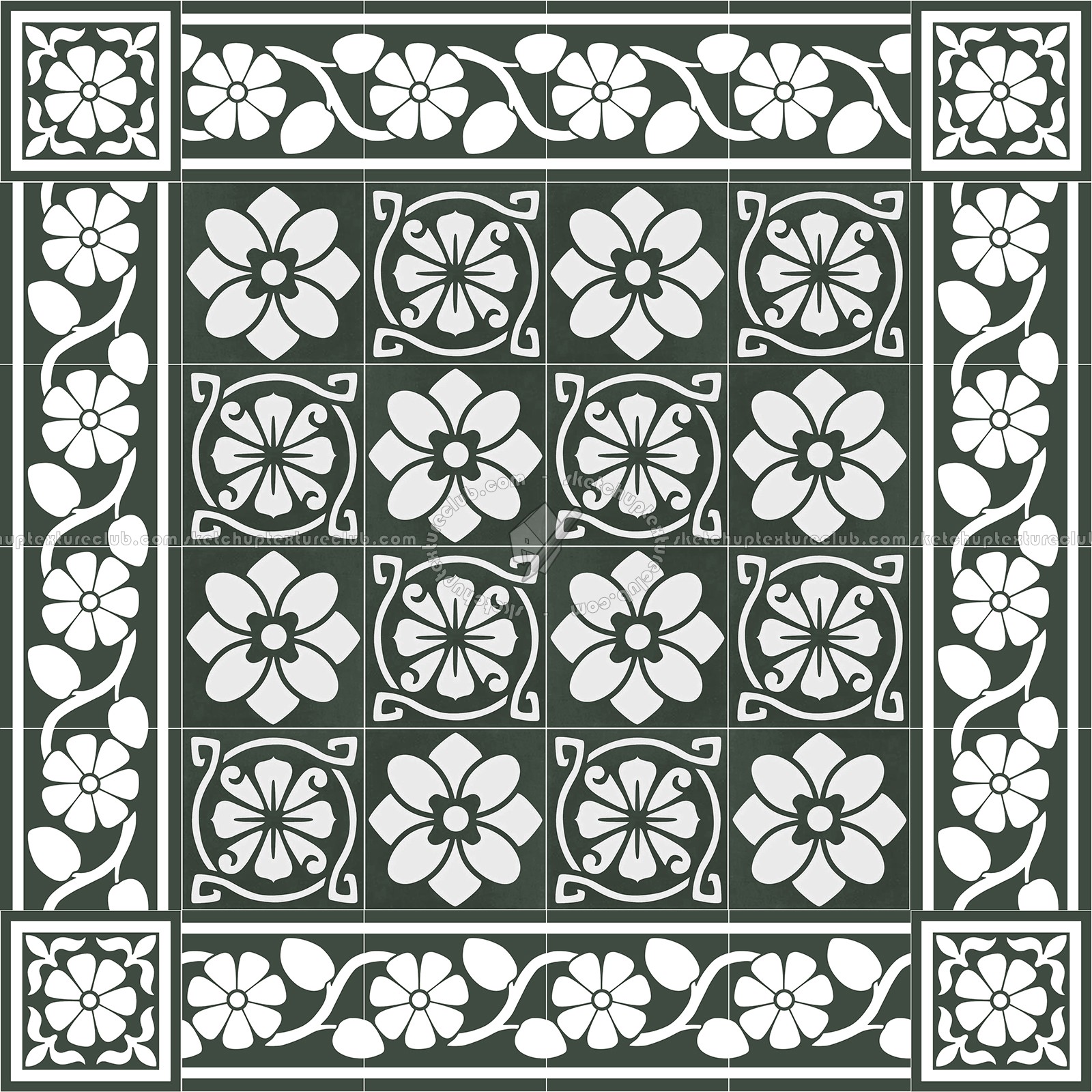 Textures   -   ARCHITECTURE   -   TILES INTERIOR   -   Cement - Encaustic   -   Victorian  - Victorian cement floor tile texture seamless 13805 (seamless)