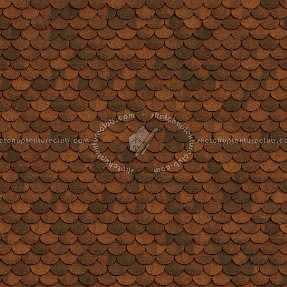 Textures   -   ARCHITECTURE   -   ROOFINGS   -   Clay roofs  - Grand cru Ecaille shingles clay roof tile texture seamless 03500 (seamless)