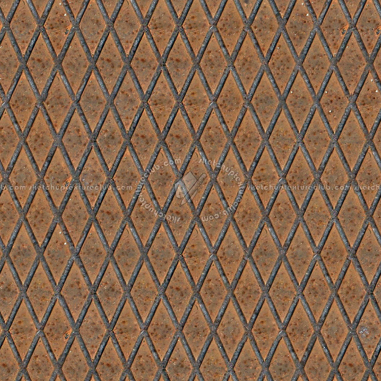 Textures   -   MATERIALS   -   METALS   -   Plates  - Iron rusty dirty metal plate texture seamless 10738 (seamless)