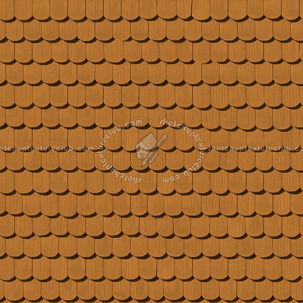 Textures   -   ARCHITECTURE   -   ROOFINGS   -   Clay roofs  - Shingle clay roof tile texture seamless 03510 (seamless)