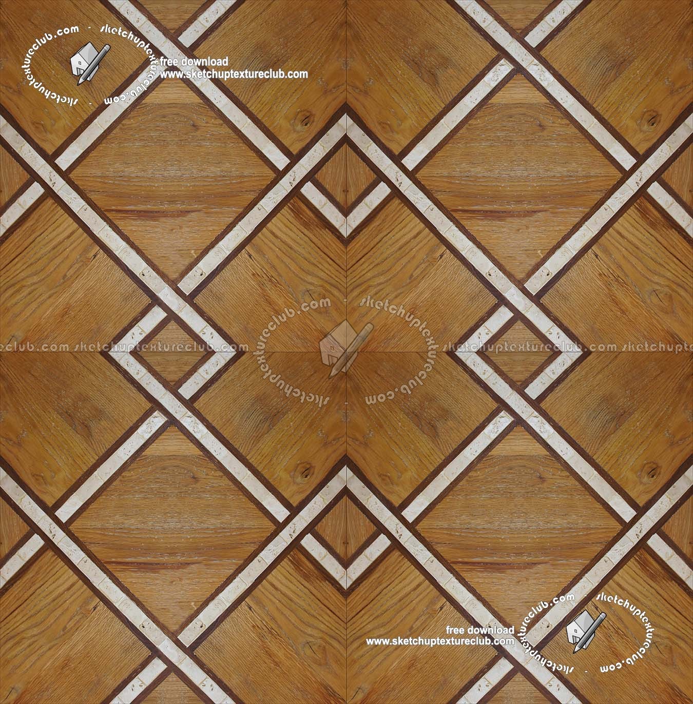 Textures   -   ARCHITECTURE   -   WOOD FLOORS   -   Geometric pattern  - Wood and travertine parquet geomteric pattern texture seamless 19625 (seamless)