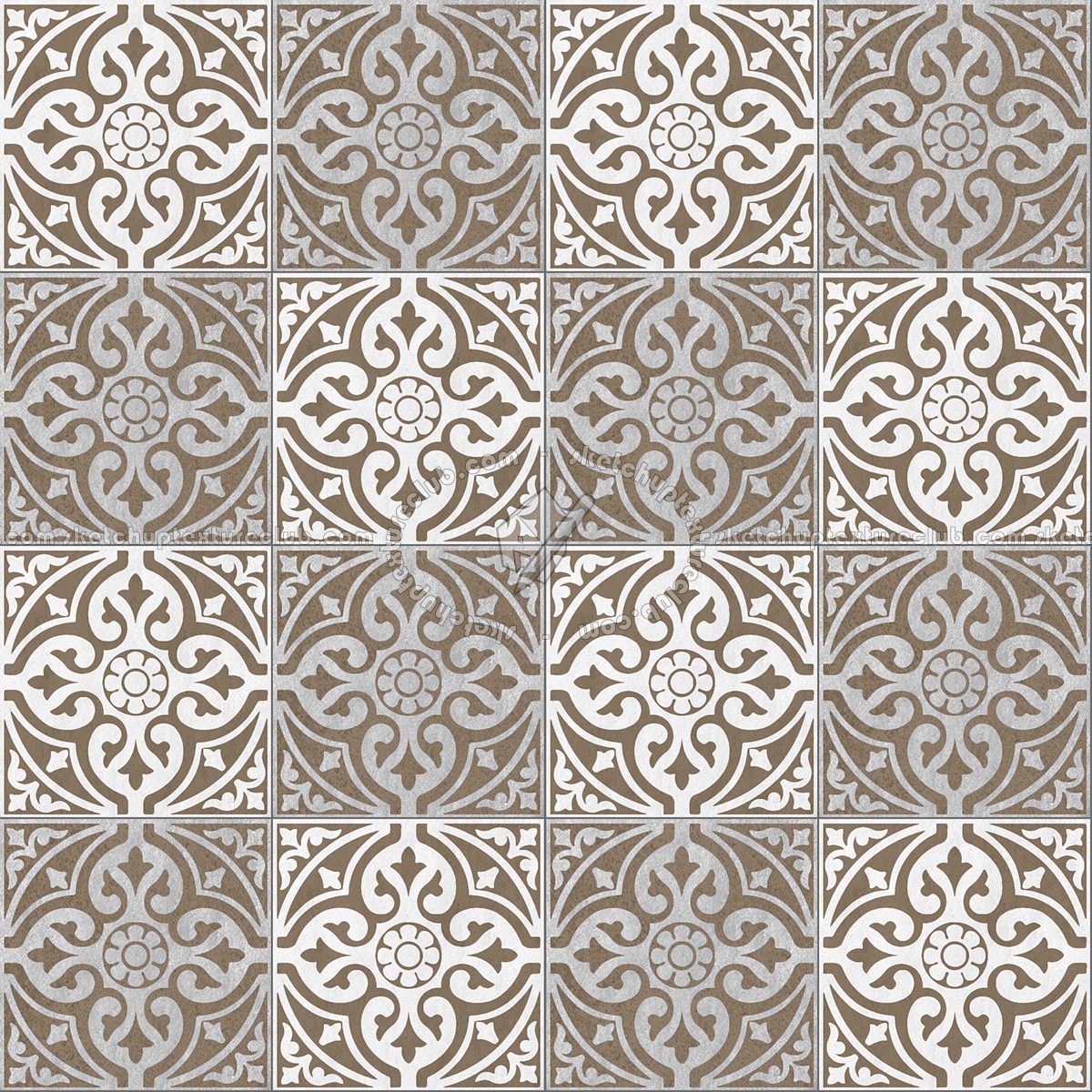 Textures   -   ARCHITECTURE   -   TILES INTERIOR   -   Cement - Encaustic   -   Victorian  - Victorian cement floor tile texture seamless 13827 (seamless)