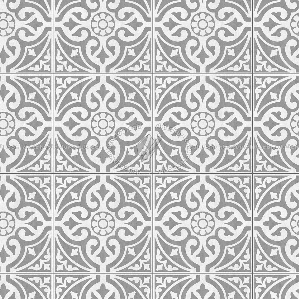 Textures   -   ARCHITECTURE   -   TILES INTERIOR   -   Cement - Encaustic   -   Victorian  - Victorian cement floor tile texture seamless 13830 (seamless)