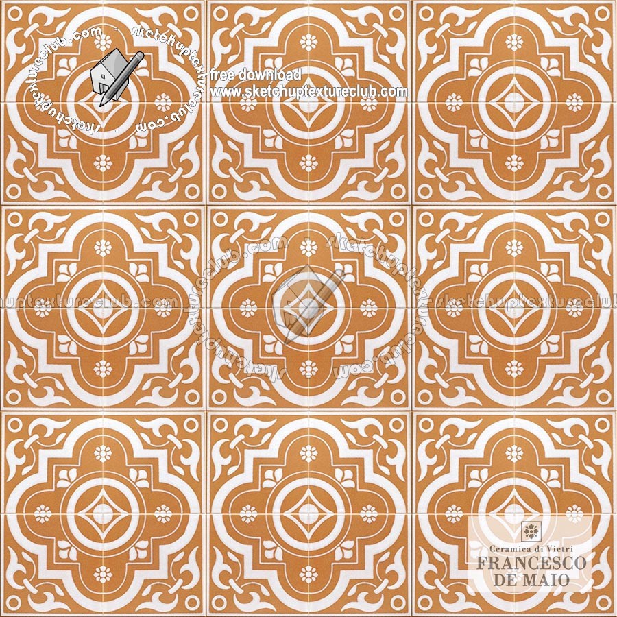 Textures   -   ARCHITECTURE   -   TILES INTERIOR   -   Ornate tiles   -   Geometric patterns  - Vietri italy ceramics floor tiles texture seamless 19155 (seamless)
