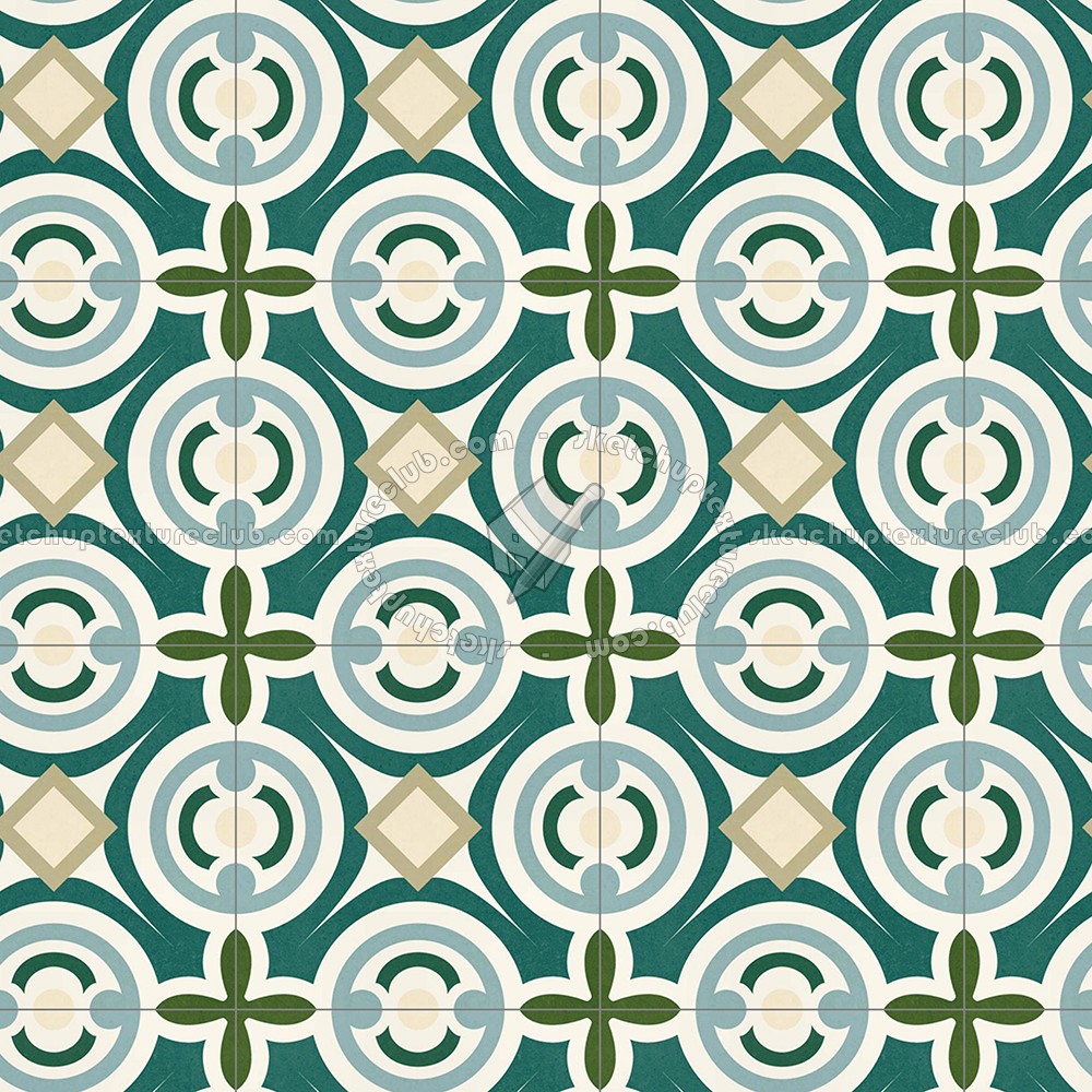 Textures   -   ARCHITECTURE   -   TILES INTERIOR   -   Cement - Encaustic   -   Encaustic  - Traditional encaustic cement ornate tile texture seamless 13614 (seamless)