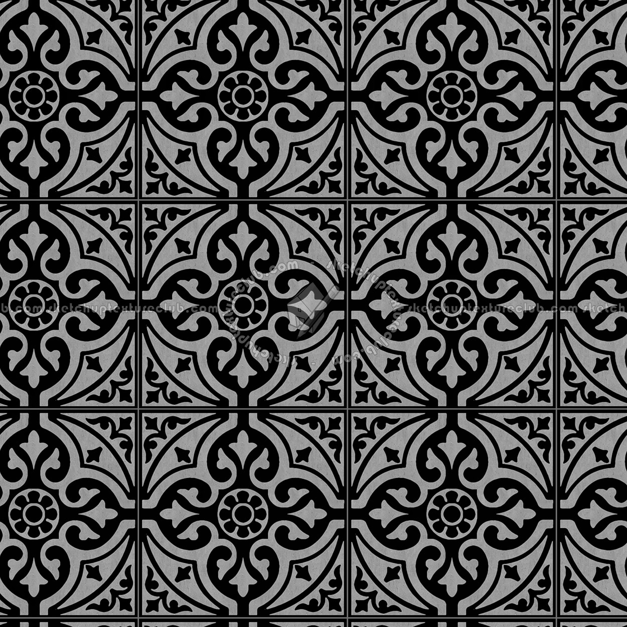 Textures   -   ARCHITECTURE   -   TILES INTERIOR   -   Cement - Encaustic   -   Victorian  - Victorian cement floor tile texture seamless 13833 (seamless)