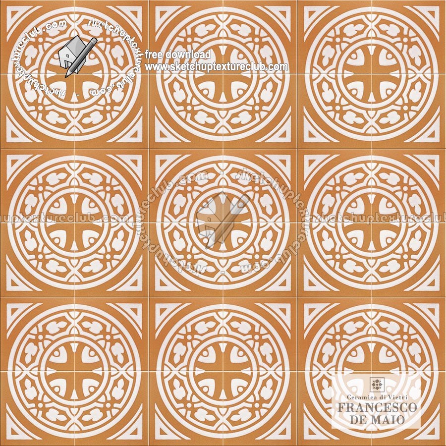 Textures   -   ARCHITECTURE   -   TILES INTERIOR   -   Ornate tiles   -   Geometric patterns  - Vietri italy ceramics floor tiles texture seamless 19157 (seamless)