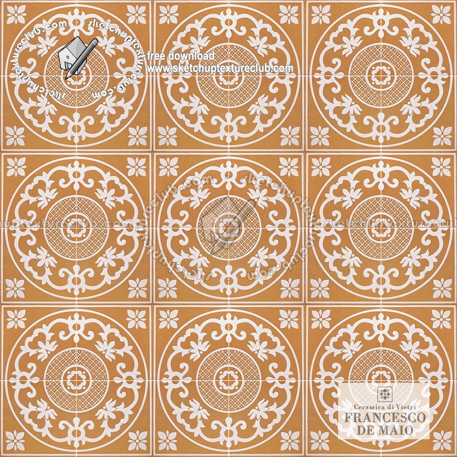 Textures   -   ARCHITECTURE   -   TILES INTERIOR   -   Ornate tiles   -   Geometric patterns  - Vietri italy ceramics floor tiles texture seamless 19158 (seamless)