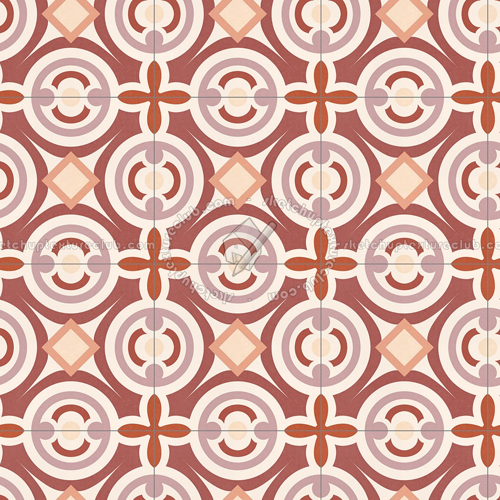 Textures   -   ARCHITECTURE   -   TILES INTERIOR   -   Cement - Encaustic   -   Encaustic  - Traditional encaustic cement ornate tile texture seamless 13616 (seamless)