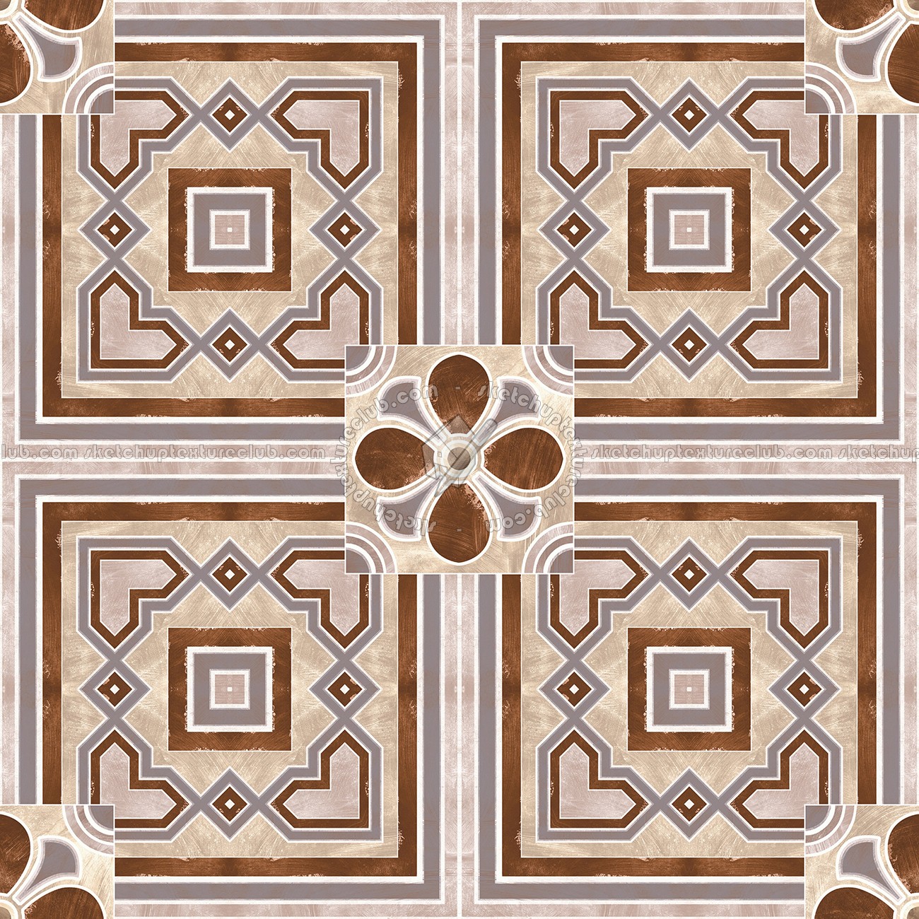 Textures   -   ARCHITECTURE   -   TILES INTERIOR   -   Cement - Encaustic   -   Encaustic  - Traditional encaustic cement ornate tile texture seamless 13638 (seamless)