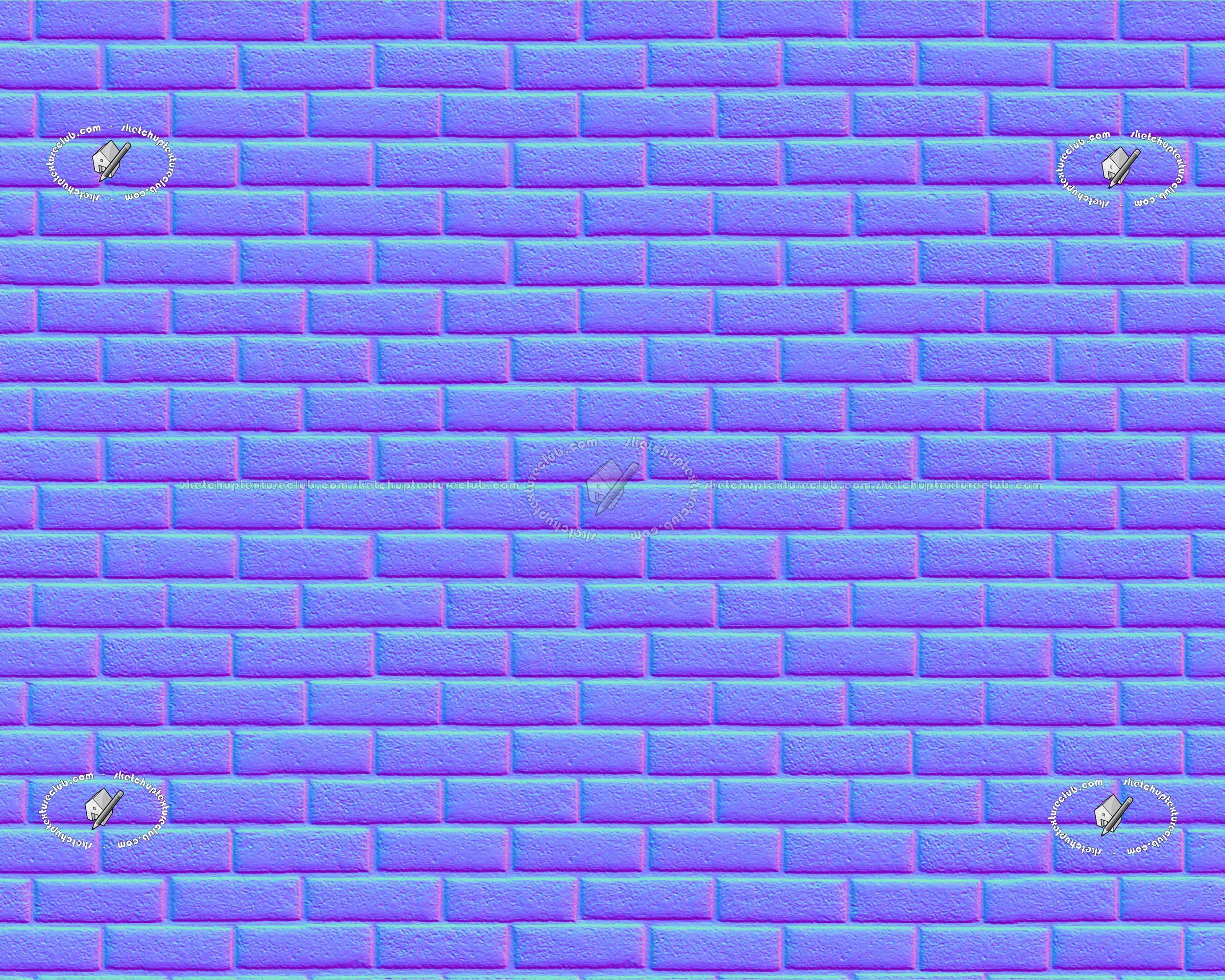 Textures   -   ARCHITECTURE   -   BRICKS   -   Facing Bricks   -   Rustic  - England rustic facing bricks texture seamless 20865 - Normal