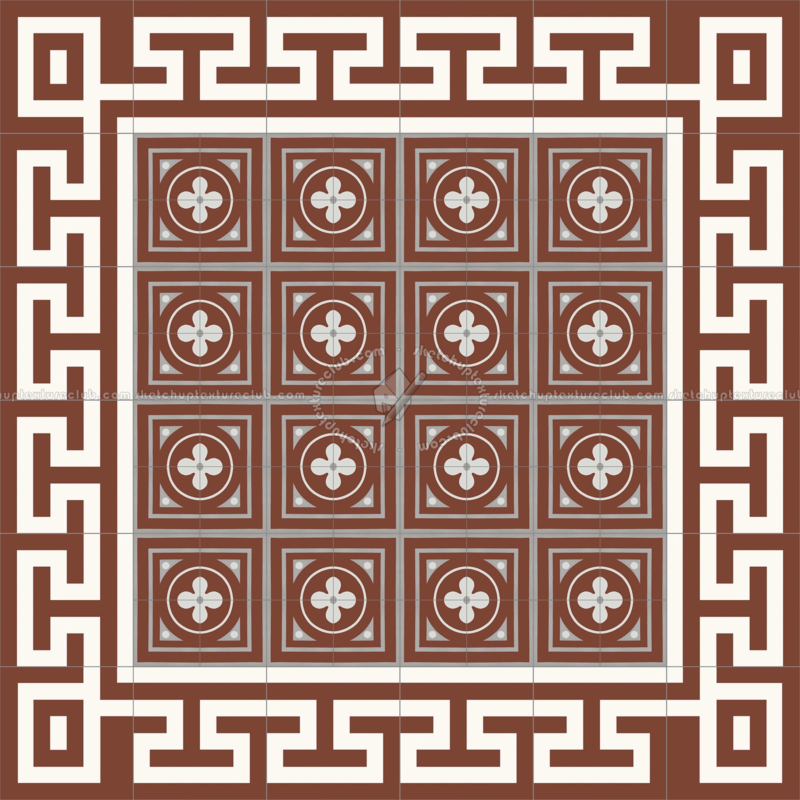 Textures   -   ARCHITECTURE   -   TILES INTERIOR   -   Cement - Encaustic   -   Victorian  - Victorian cement floor tile texture seamless 13864 (seamless)