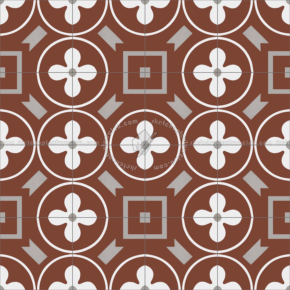 Textures   -   ARCHITECTURE   -   TILES INTERIOR   -   Cement - Encaustic   -   Victorian  - Victorian cement floor tile texture seamless 13865 (seamless)