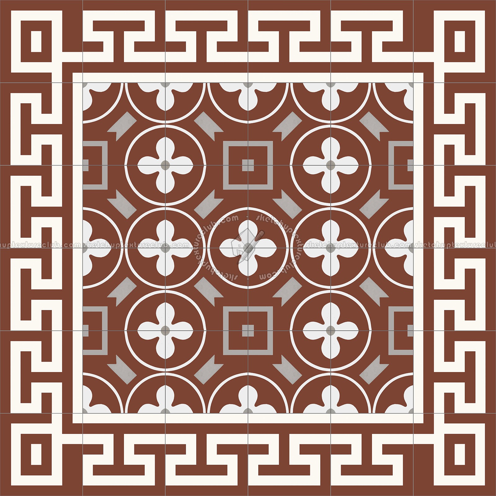 Textures   -   ARCHITECTURE   -   TILES INTERIOR   -   Cement - Encaustic   -   Victorian  - Victorian cement floor tile texture seamless 13866 (seamless)