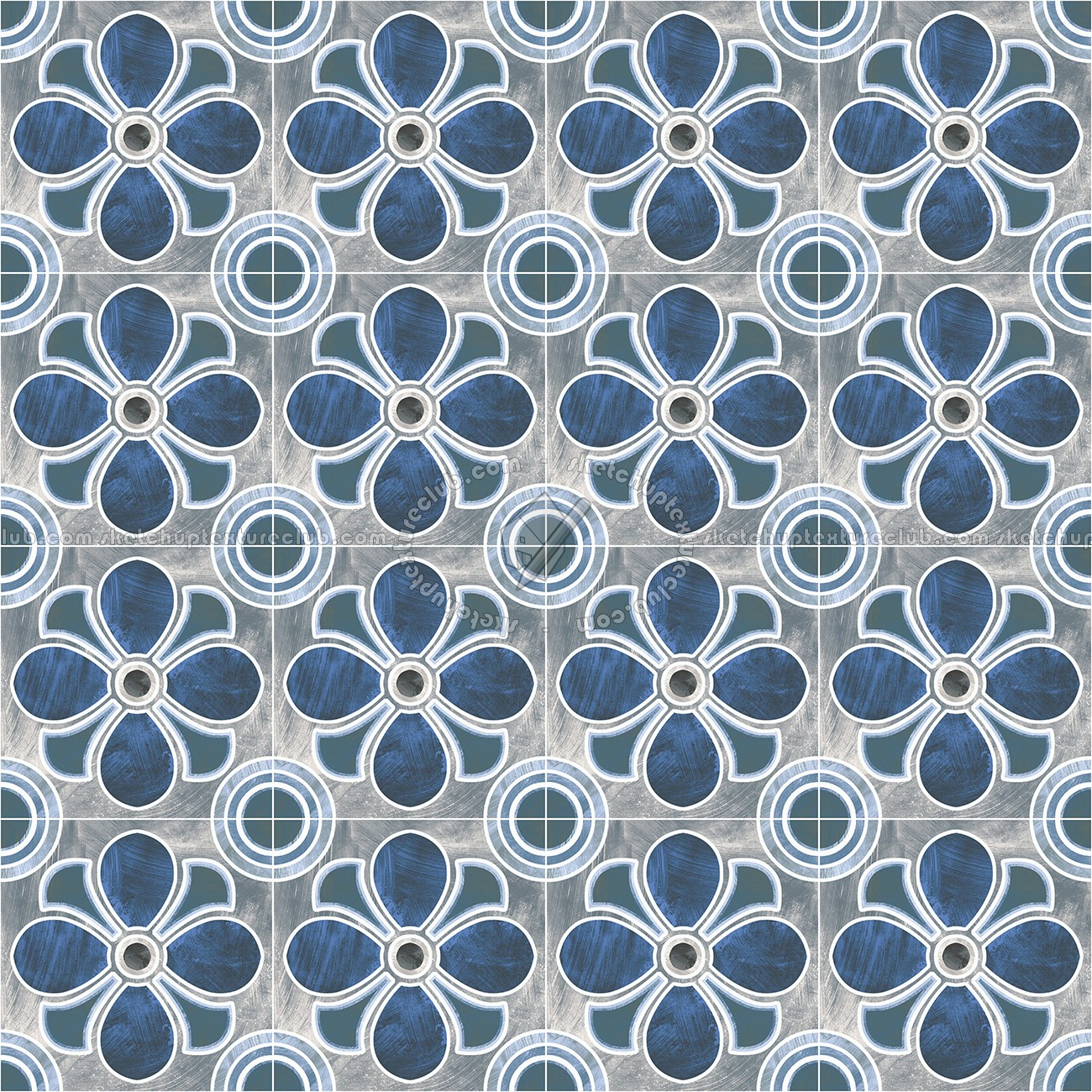 Textures   -   ARCHITECTURE   -   TILES INTERIOR   -   Cement - Encaustic   -   Encaustic  - Traditional encaustic cement ornate tile texture seamless 13647 (seamless)
