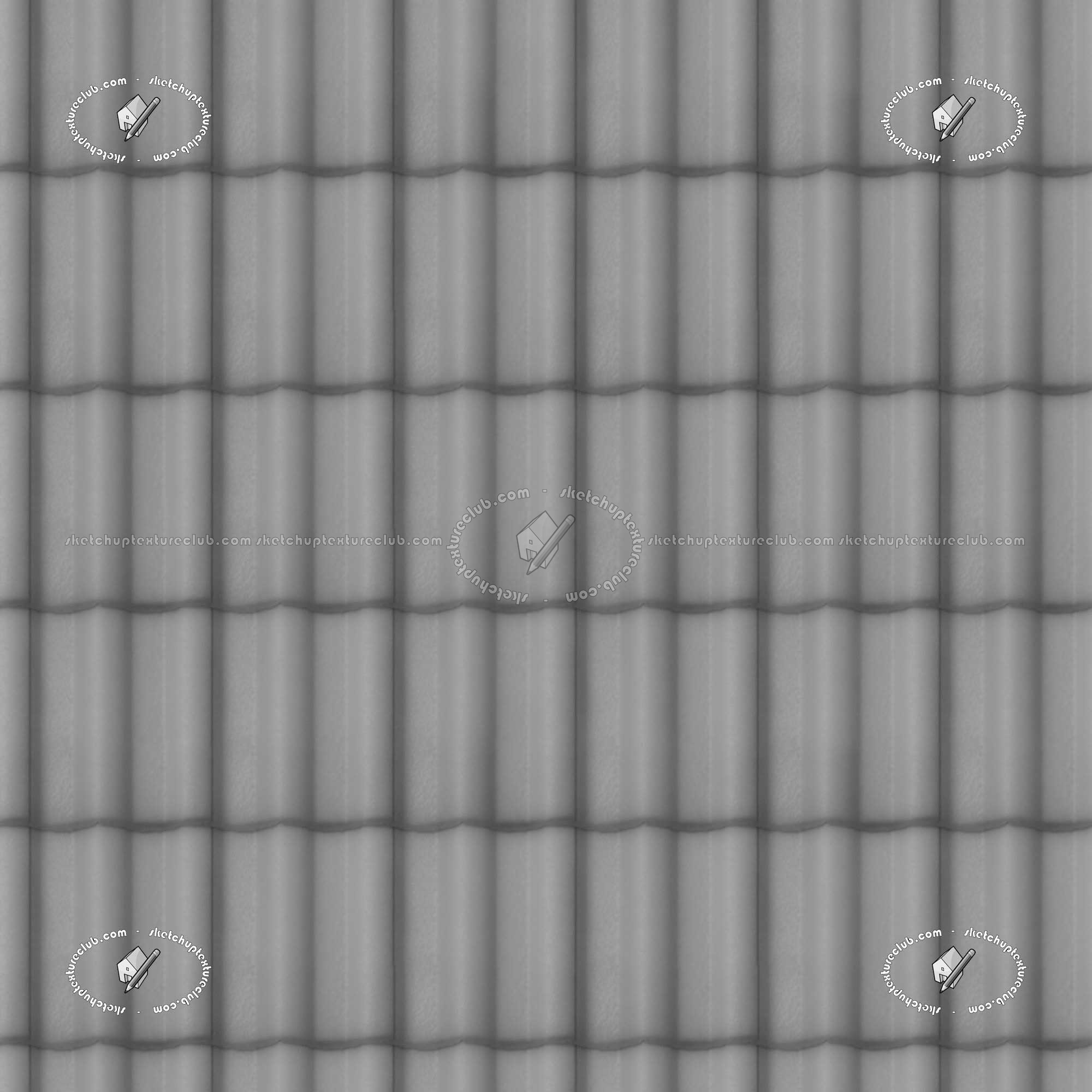 Textures   -   ARCHITECTURE   -   ROOFINGS   -   Clay roofs  - White clay roof texture seamless 20917 - Displacement