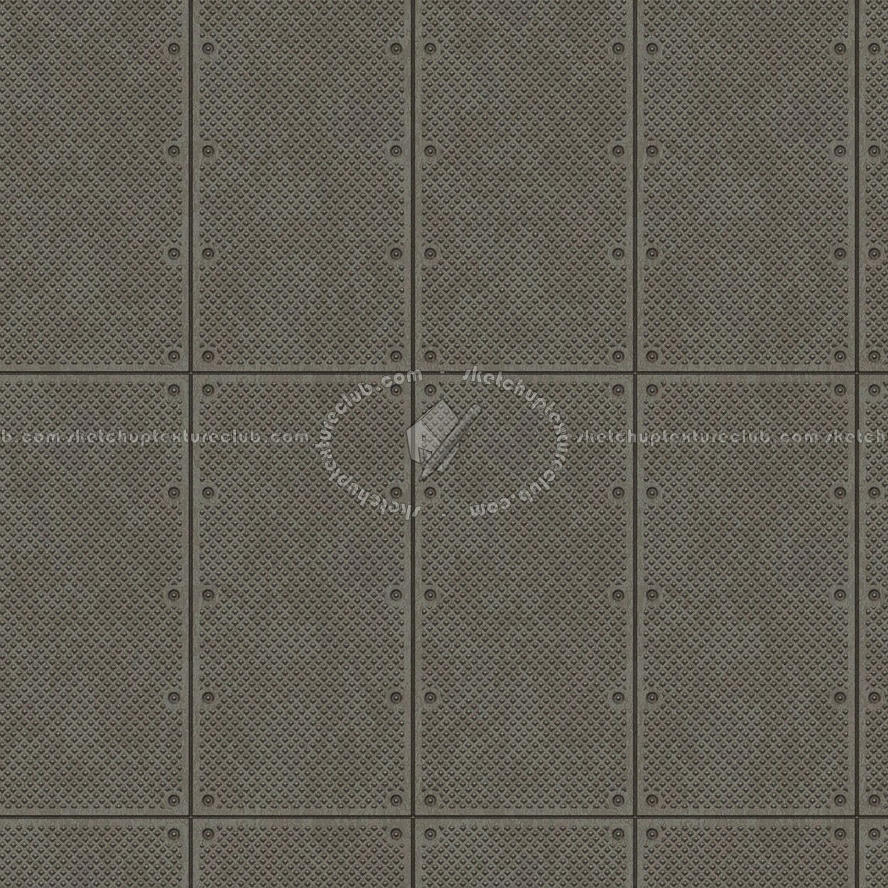 Textures   -   MATERIALS   -   METALS   -   Plates  - Industrial iron metal plate texture seamless 10788 (seamless)