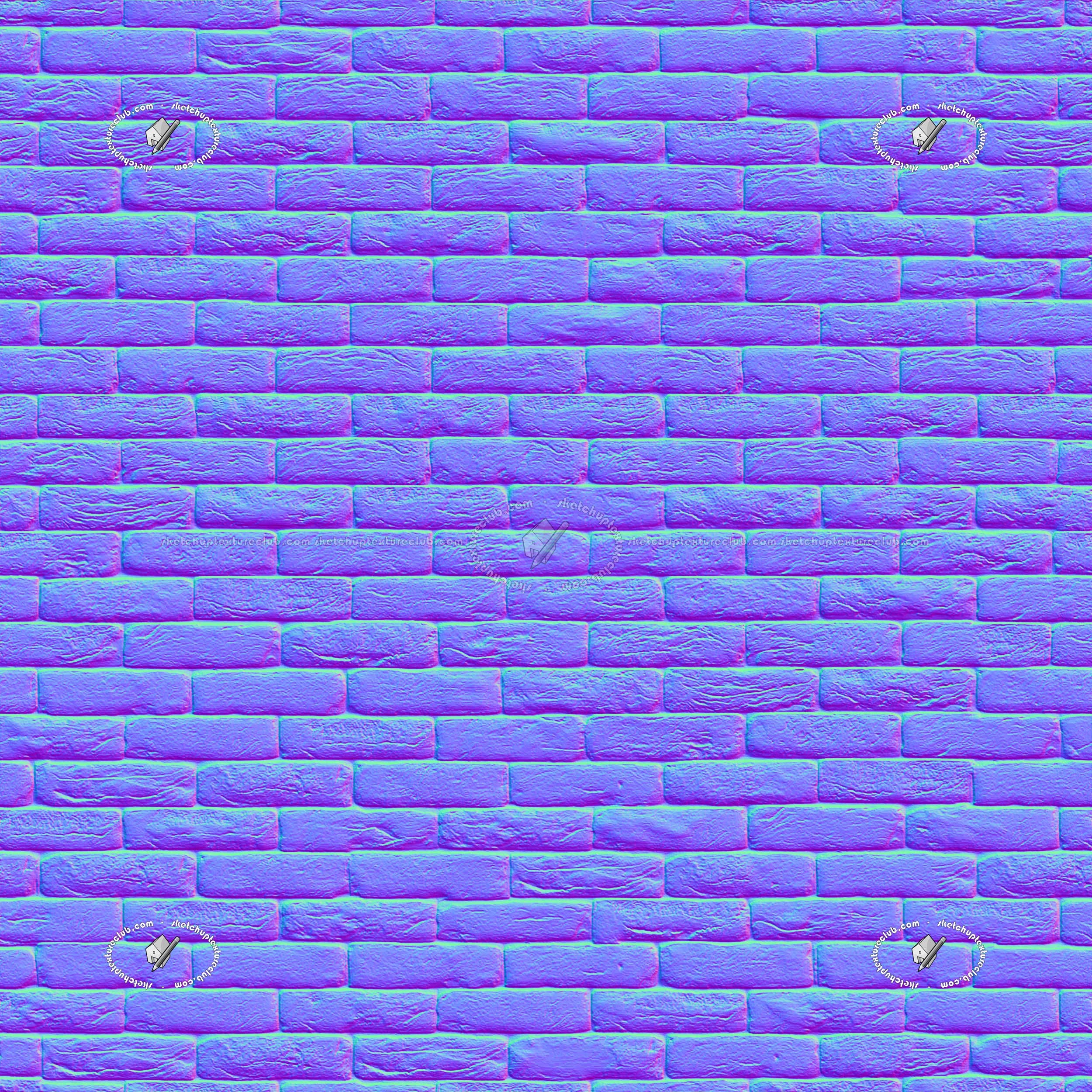 Textures   -   ARCHITECTURE   -   BRICKS   -   Facing Bricks   -   Rustic  - Rustic facing bricks texture seamless 20895 - Normal
