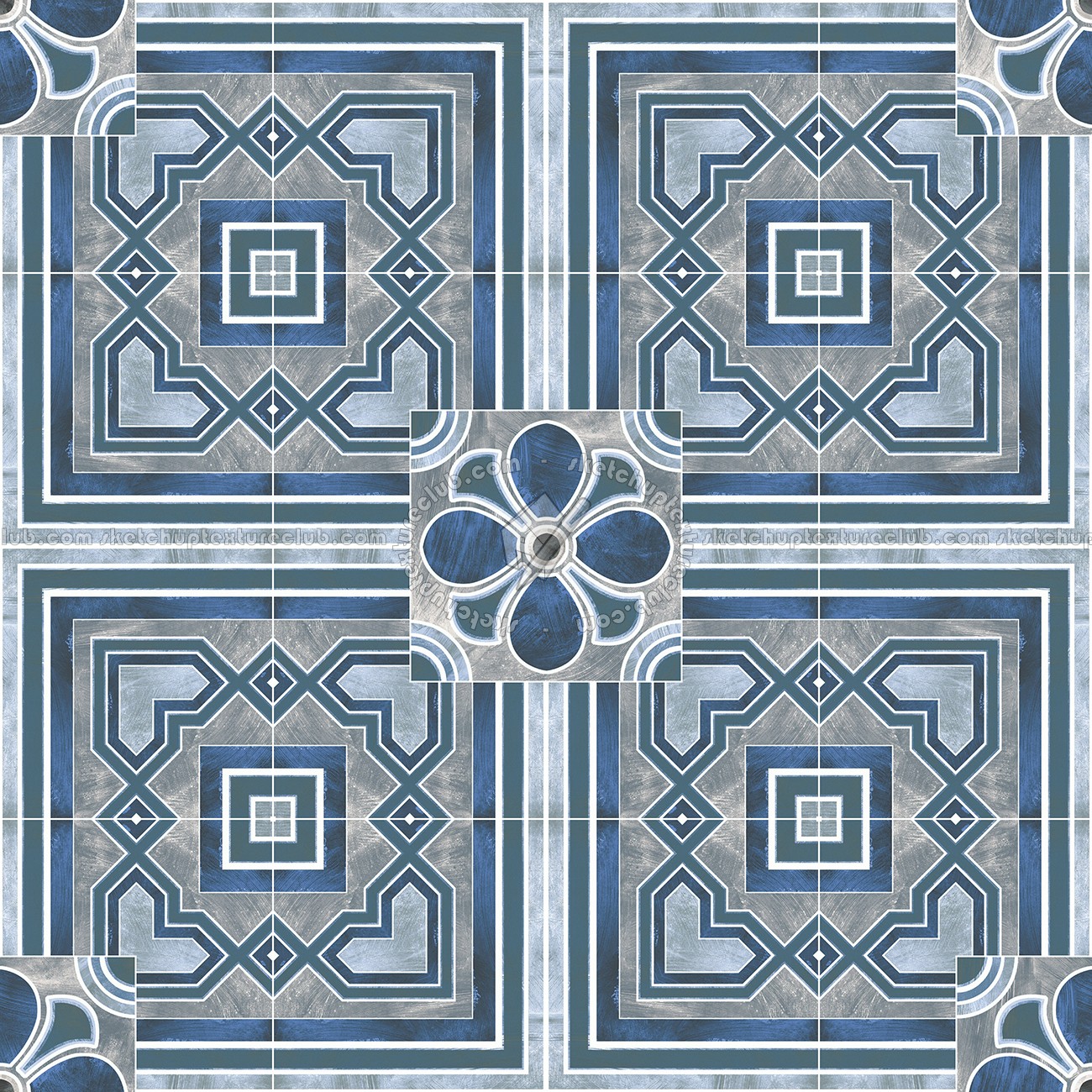Textures   -   ARCHITECTURE   -   TILES INTERIOR   -   Cement - Encaustic   -   Encaustic  - Traditional encaustic cement ornate tile texture seamless 13650 (seamless)