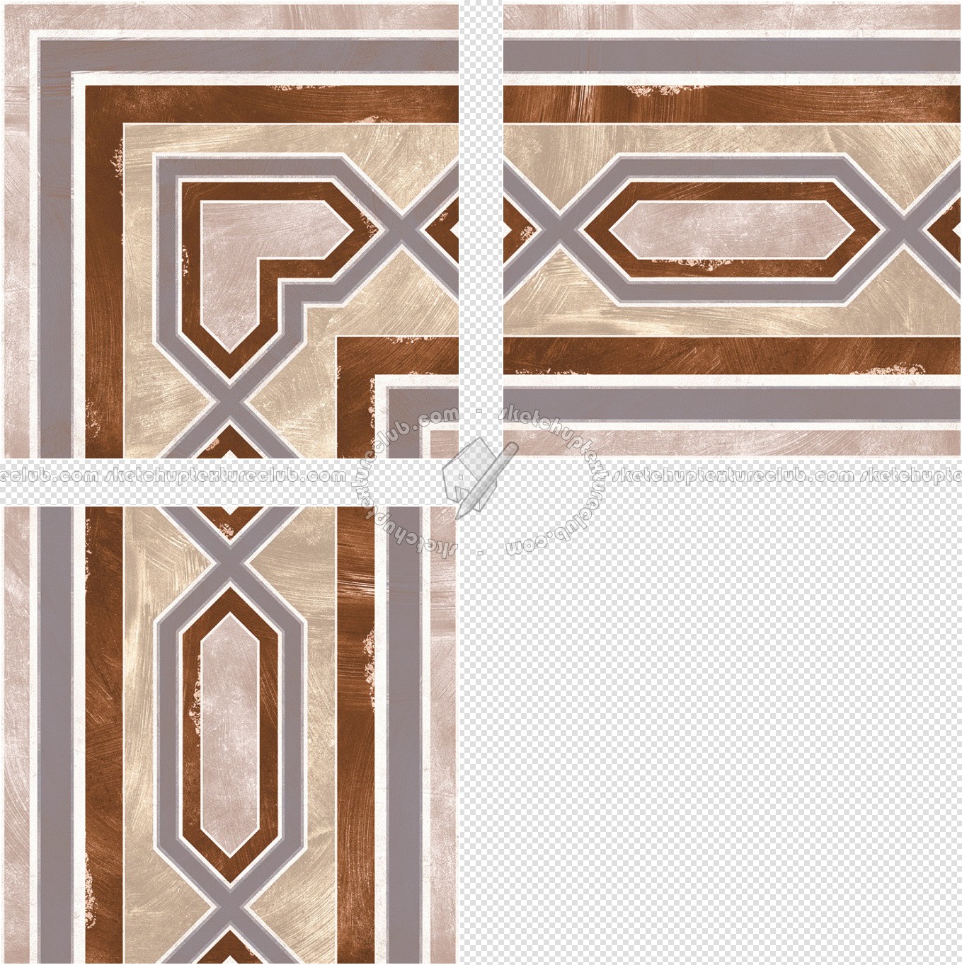 Textures   -   ARCHITECTURE   -   TILES INTERIOR   -   Cement - Encaustic   -   Encaustic  - Border traditional encaustic cement ornate tile texture seamless 13651 (seamless)