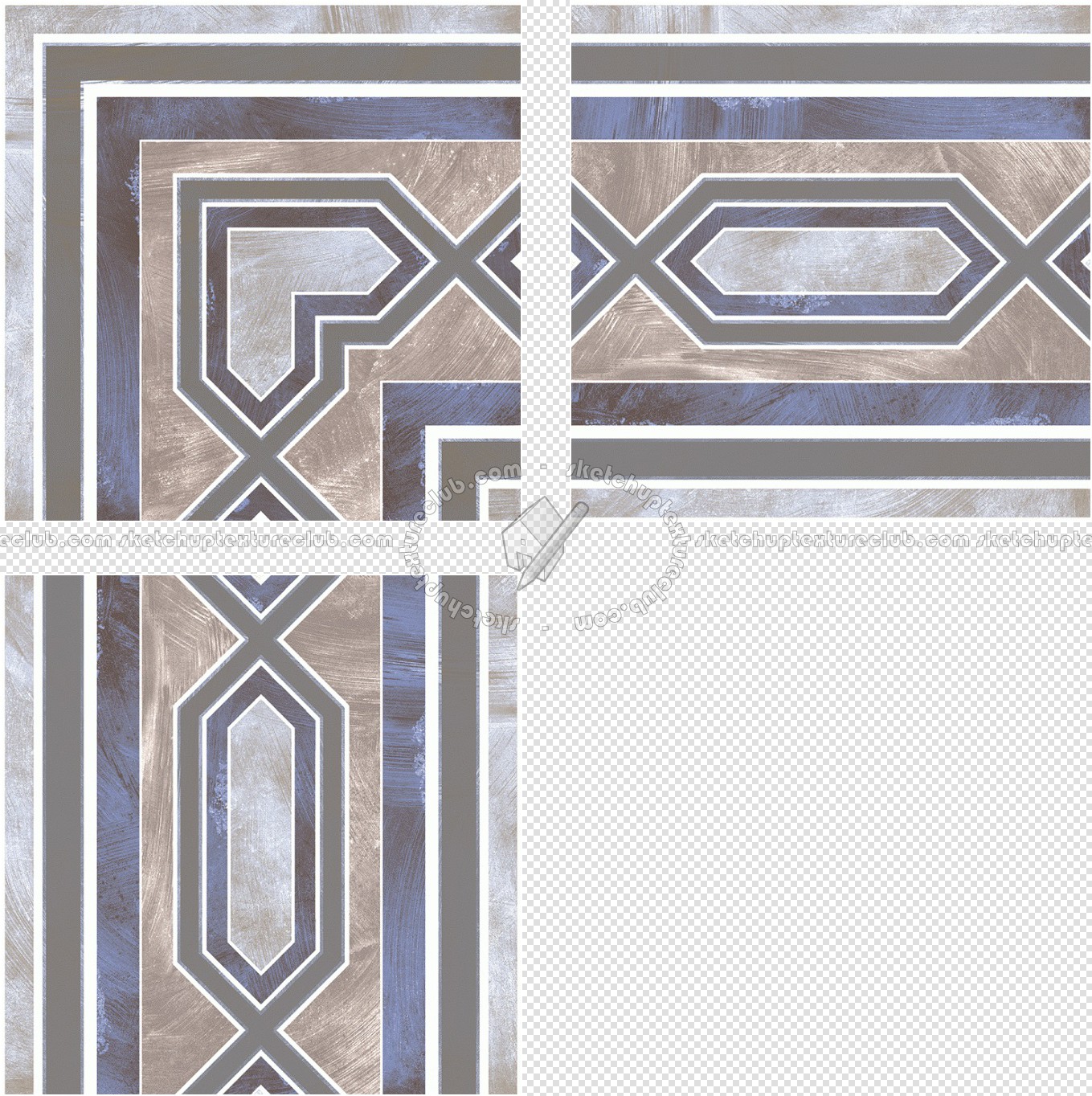 Textures   -   ARCHITECTURE   -   TILES INTERIOR   -   Cement - Encaustic   -   Encaustic  - Border traditional encaustic cement ornate tile texture seamless 13652 (seamless)