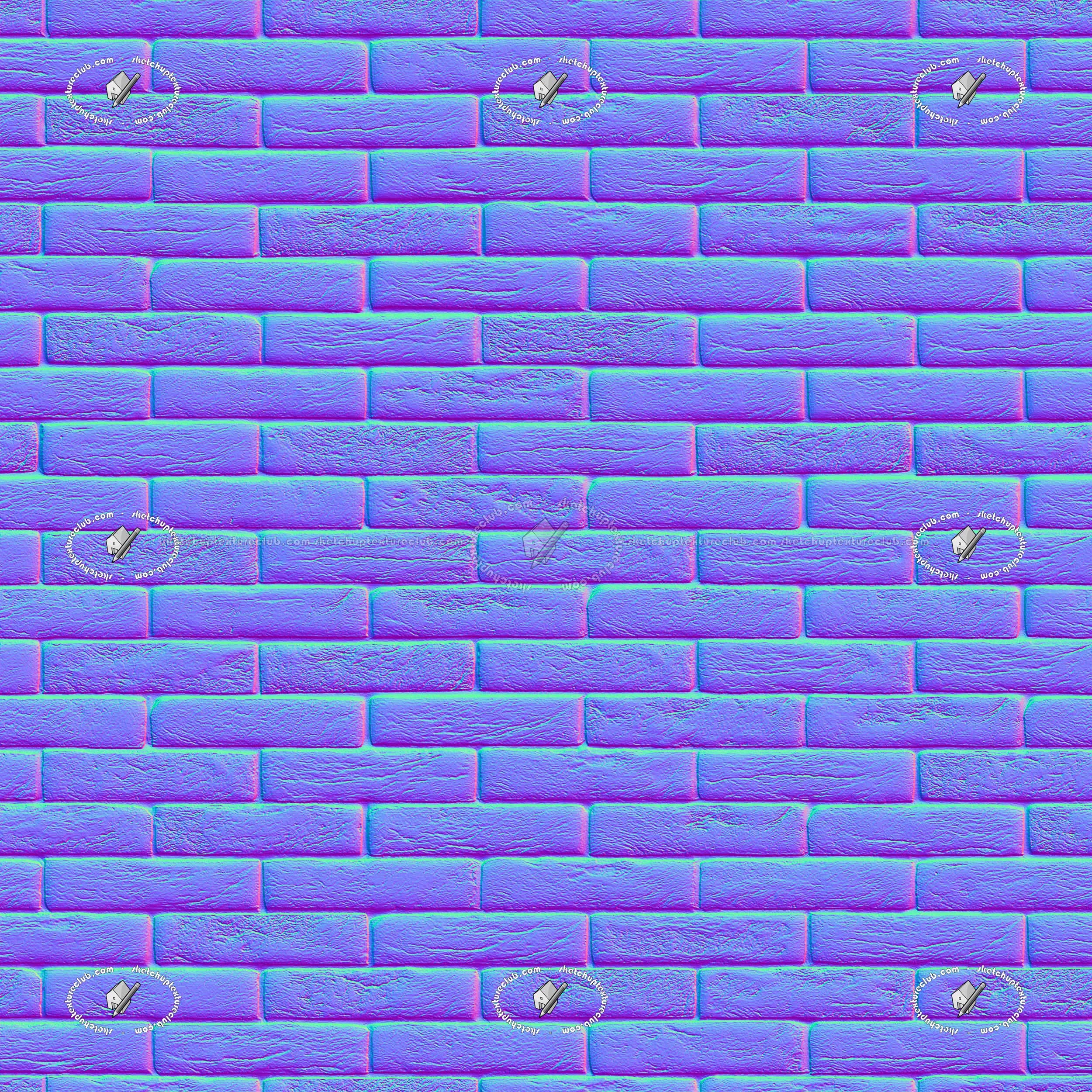 Textures   -   ARCHITECTURE   -   BRICKS   -   Facing Bricks   -   Rustic  - Rustic facing bricks texture seamless 20966 - Normal