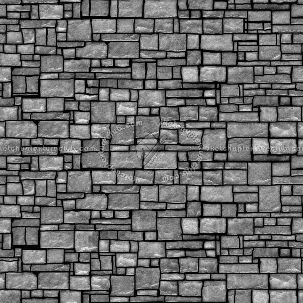 Textures   -   ARCHITECTURE   -   STONES WALLS   -   Claddings stone   -   Exterior  - Wall cladding stone mixed size seamless 07966 - Bump
