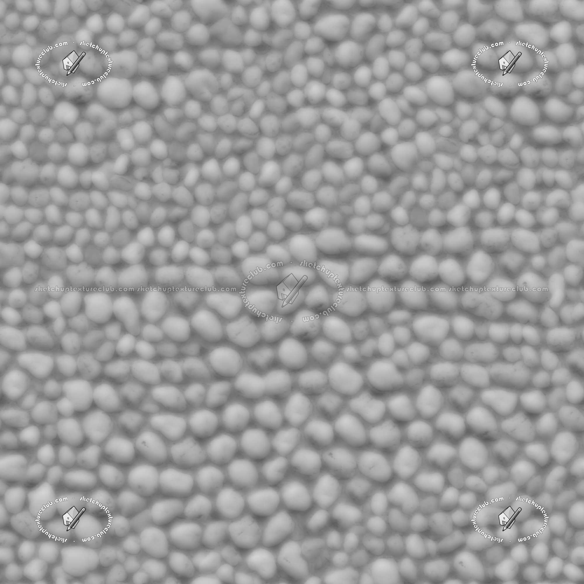 Textures   -   ARCHITECTURE   -   STONES WALLS   -   Stone walls  - Wall of white river stones texture seamless 20831 - Bump