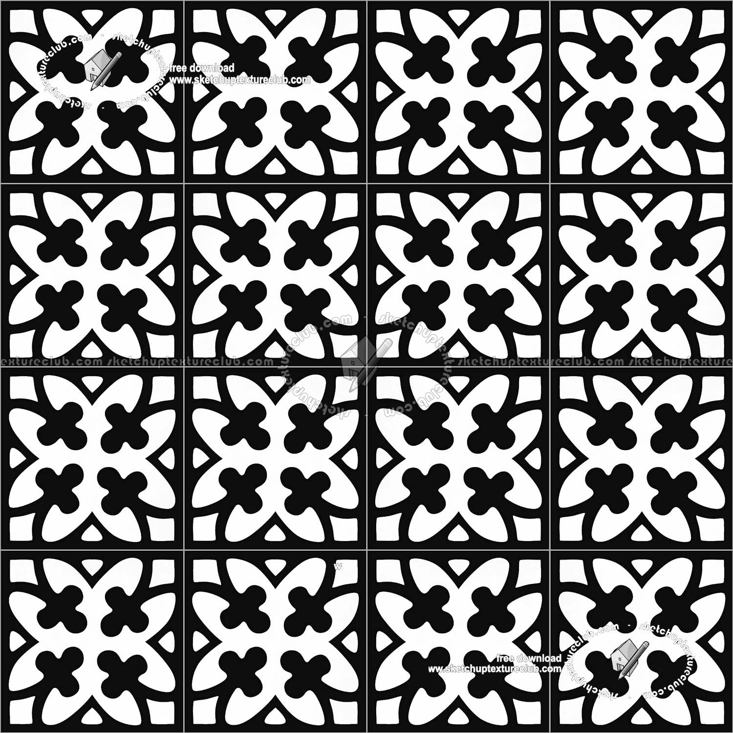 Textures   -   ARCHITECTURE   -   TILES INTERIOR   -   Cement - Encaustic   -   Victorian  - Victorian cement floor tile texture seamless 19294 (seamless)