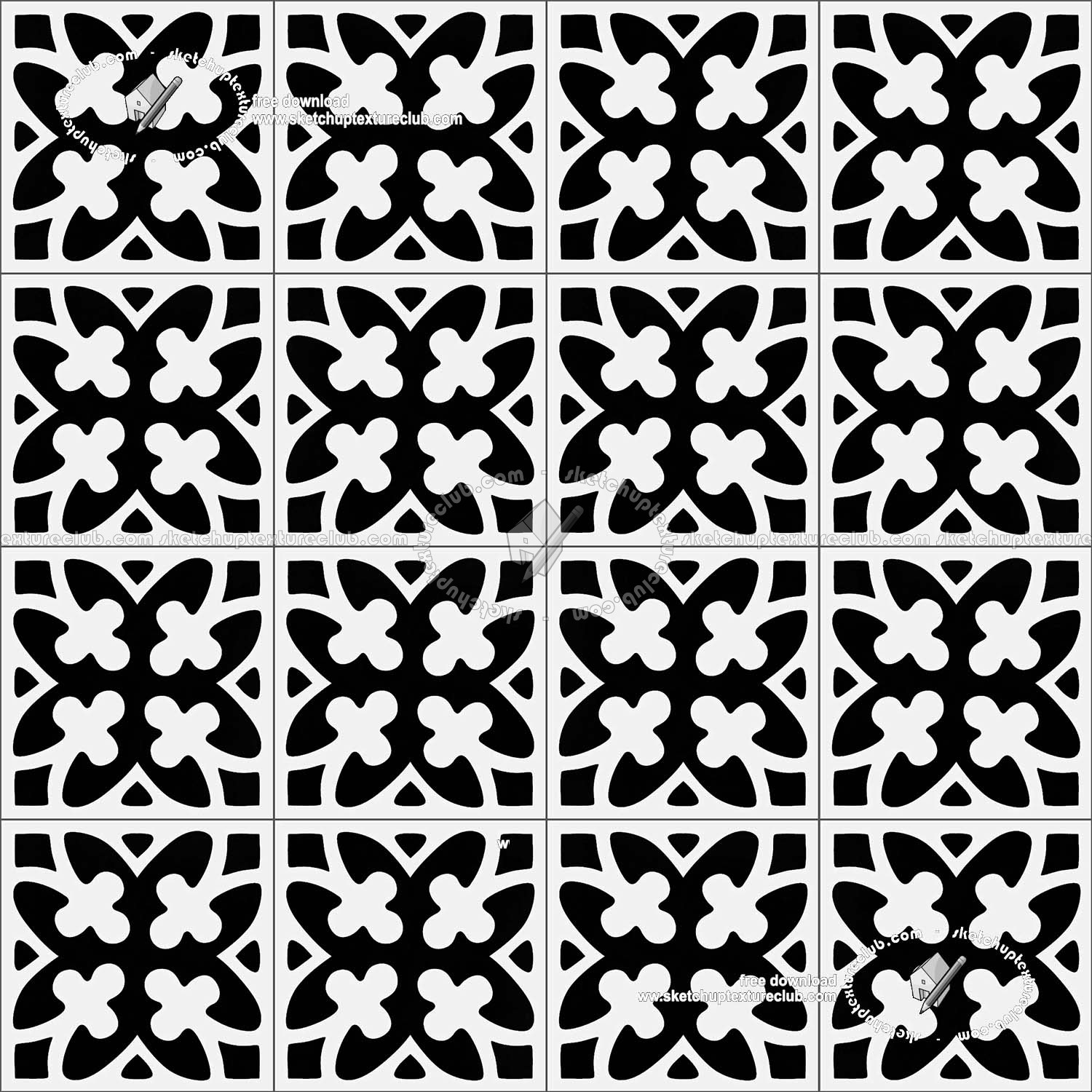 Textures   -   ARCHITECTURE   -   TILES INTERIOR   -   Cement - Encaustic   -   Victorian  - Victorian cement floor tile texture seamless 19295 (seamless)