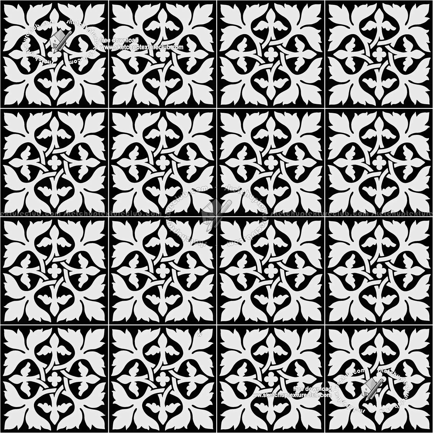 Textures   -   ARCHITECTURE   -   TILES INTERIOR   -   Cement - Encaustic   -   Victorian  - Victorian cement floor tile texture seamless 19313 (seamless)
