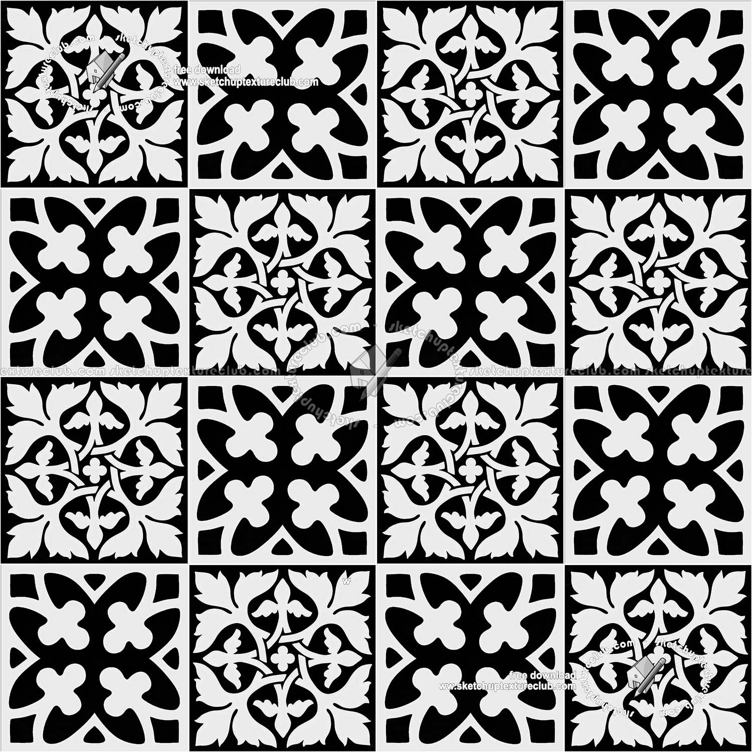 Textures   -   ARCHITECTURE   -   TILES INTERIOR   -   Cement - Encaustic   -   Victorian  - Victorian cement floor tile texture seamless 19315 (seamless)
