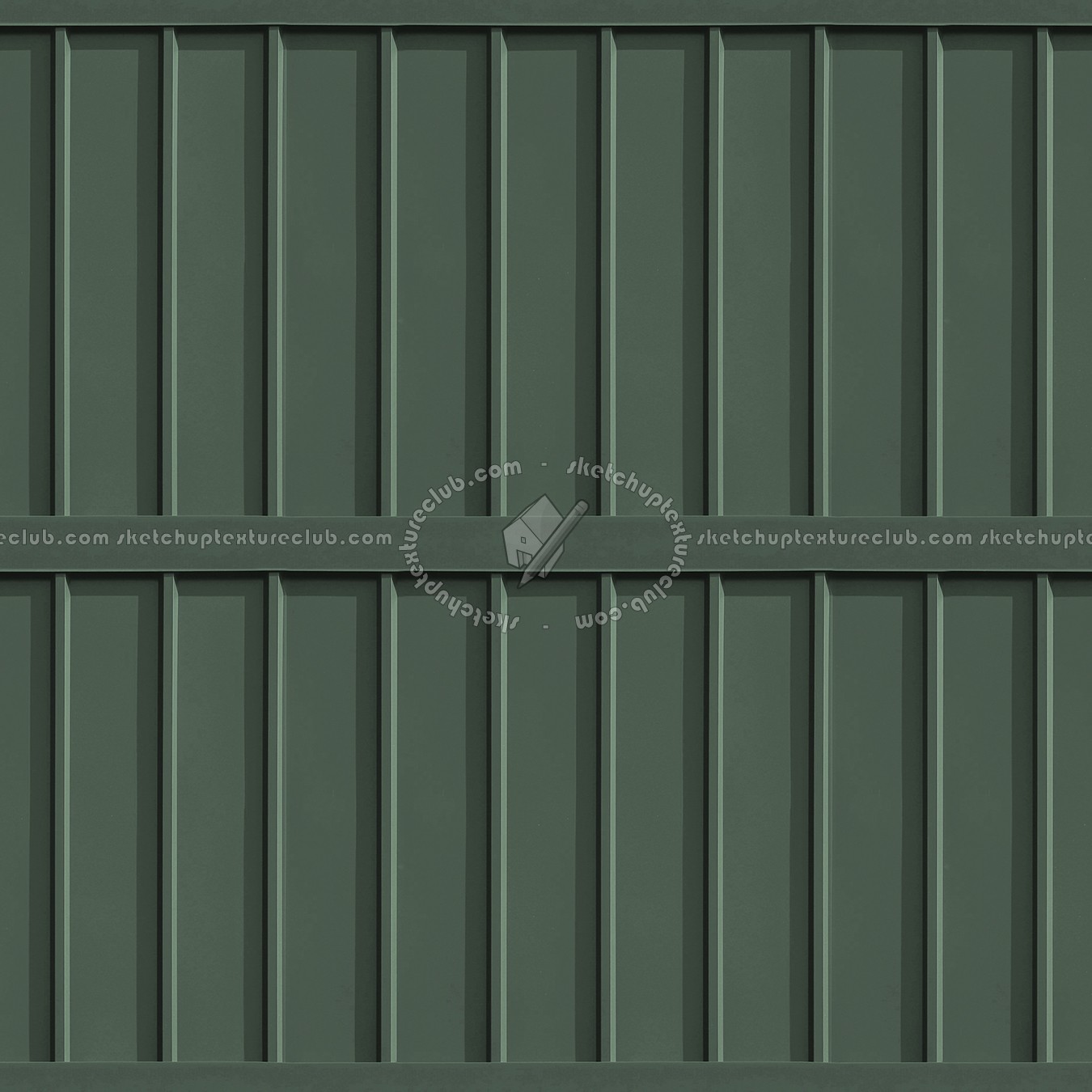 Textures   -   MATERIALS   -   METALS   -   Facades claddings  - Green metal facade cladding texture seamless 10372 (seamless)